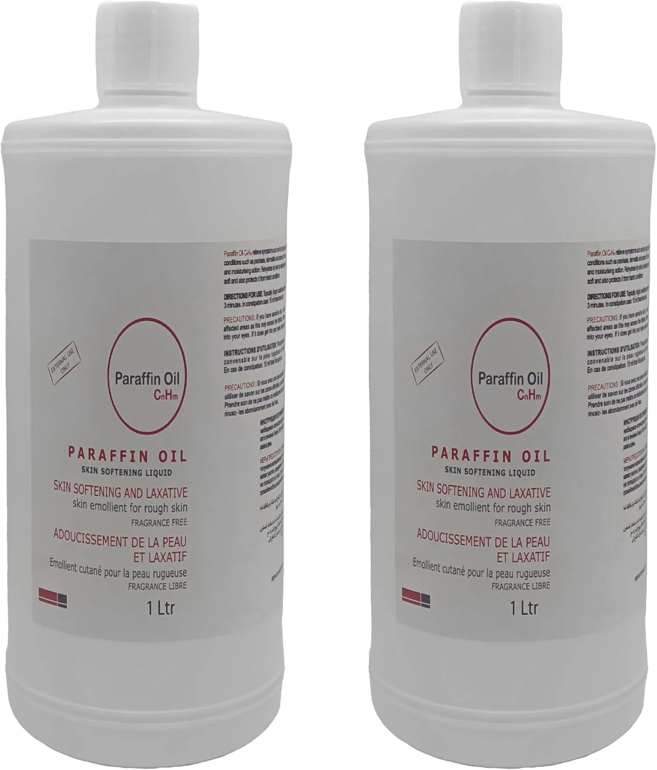 مایع نرم کننده پوست روغن پارافین کینگ ماریوت تجهیزات پزشکی 1000 میلی لیتر بدون عطر، نرم کننده پوست برای پوست های زبر (2 عدد)