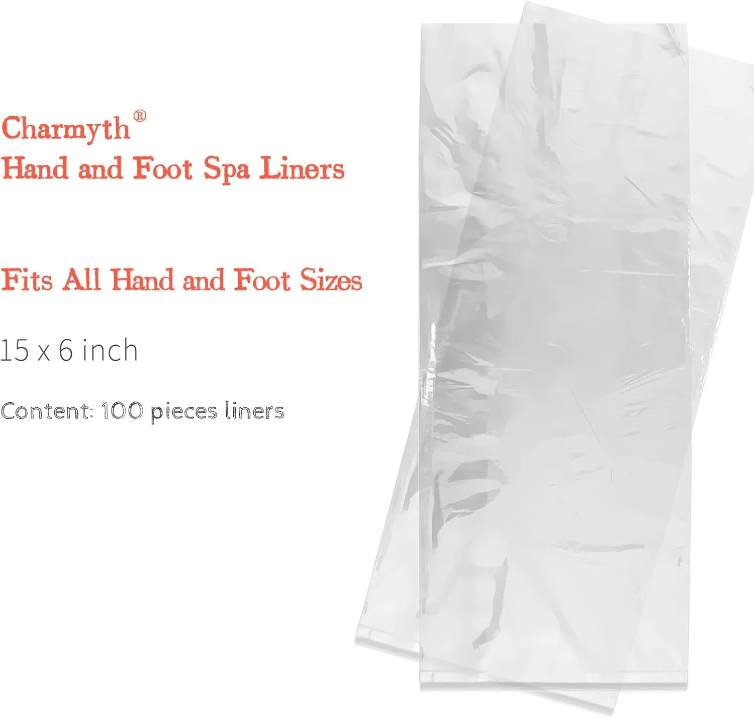 آسترهای یکبار مصرف دست و پا، آسترهای دستکش حرارتی، آسترهای حمام پارافین، جوراب و دستکش پلاستیکی برای درمان موم داغ (100 عدد)