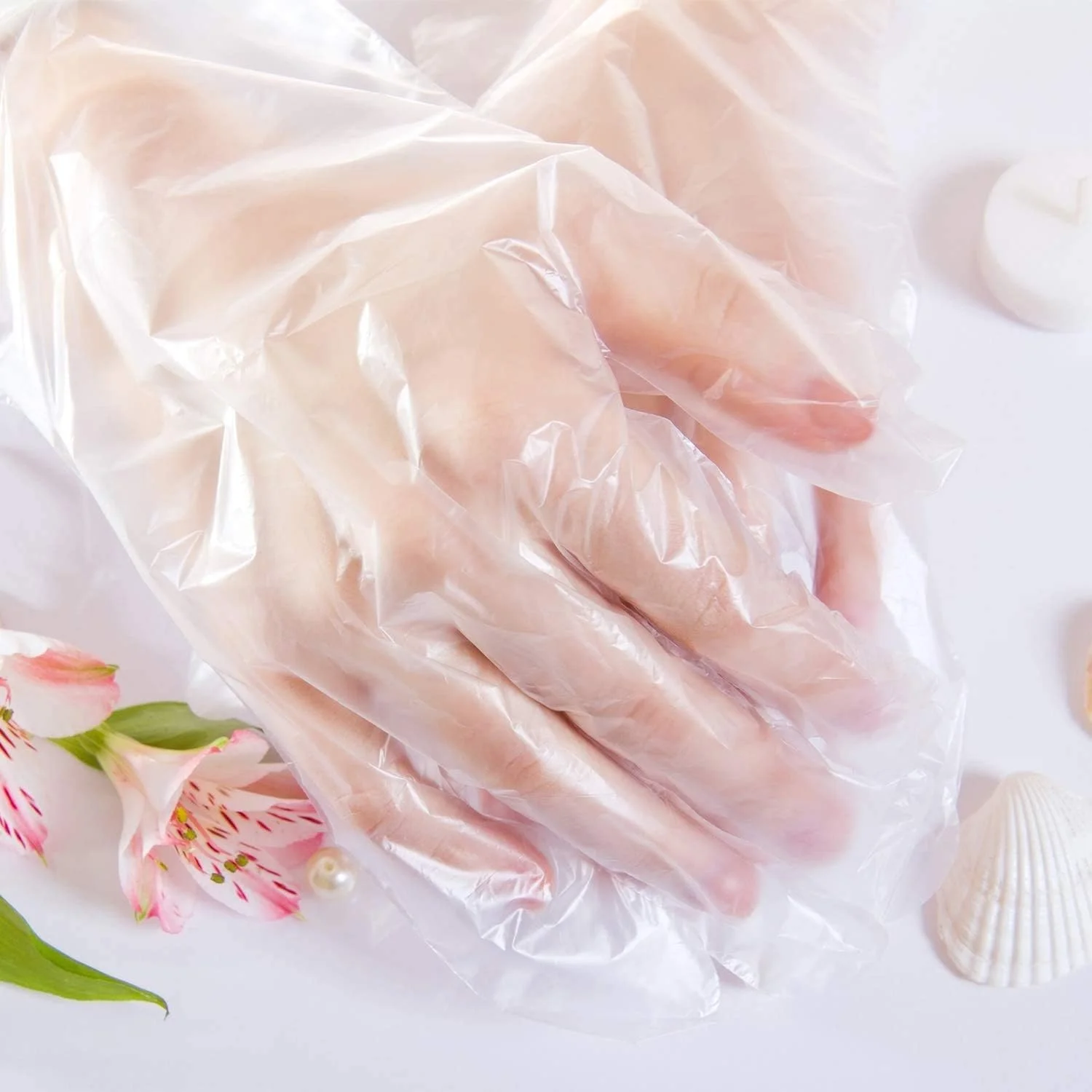 روکش های پلاستیکی حمام پارافین، کاورهای راحت دست و پا، کیسه های درمانی، لوازم جانبی پدیکور اسپا به همراه ماسک و استیکر (200 عدد)