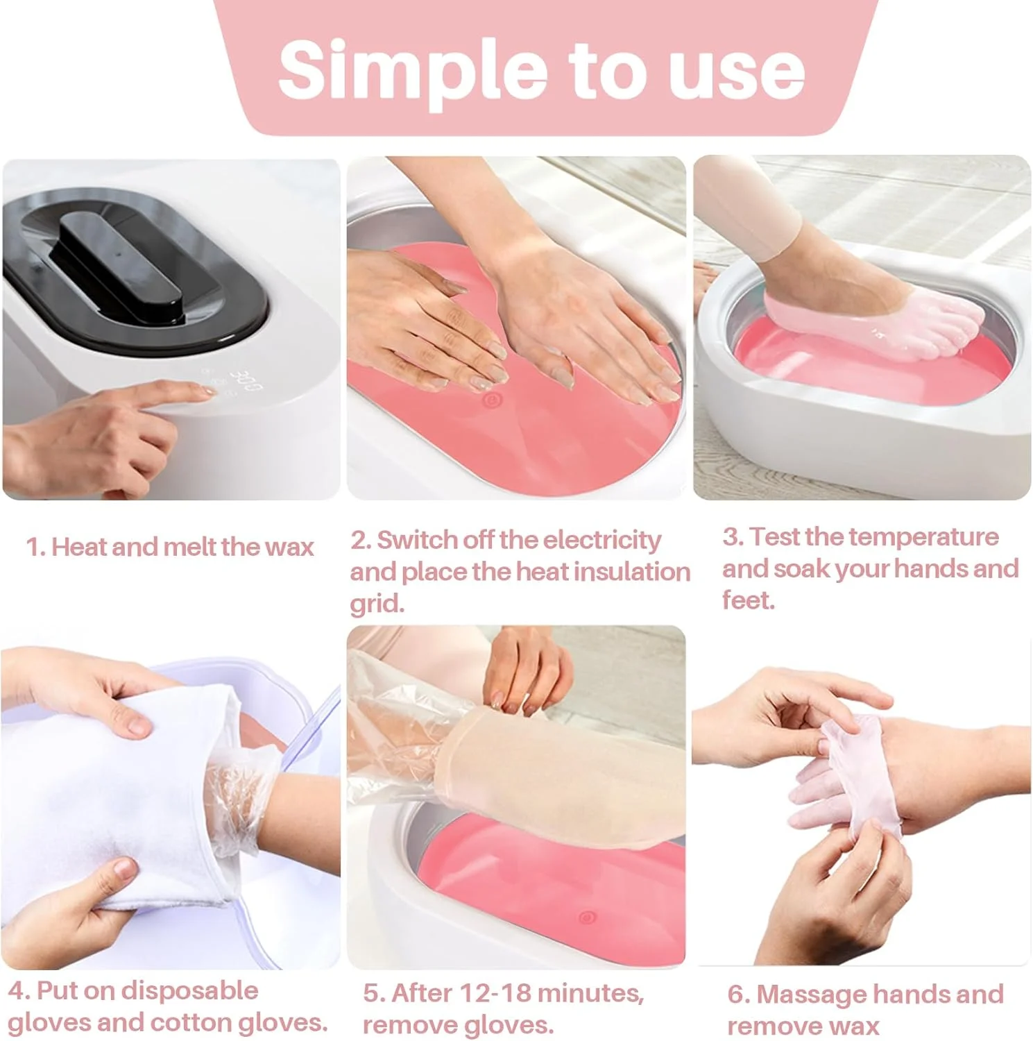 بسته 2 عددی پارافین با رایحه هلو - پارافین برای دست و پا، مناسب پوست خشک، آبرسان و مغذی