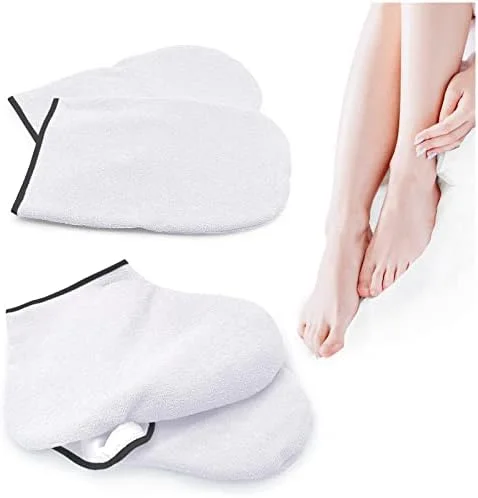 مجموعه دستکش و جوراب پارافین Kalevel، بسته 4 عددی، مناسب برای دست و پا، قابل استفاده در اسپا، درمان حرارتی، نرم و لطیف، جنس کتان، مناسب برای خانم ها و آقایان