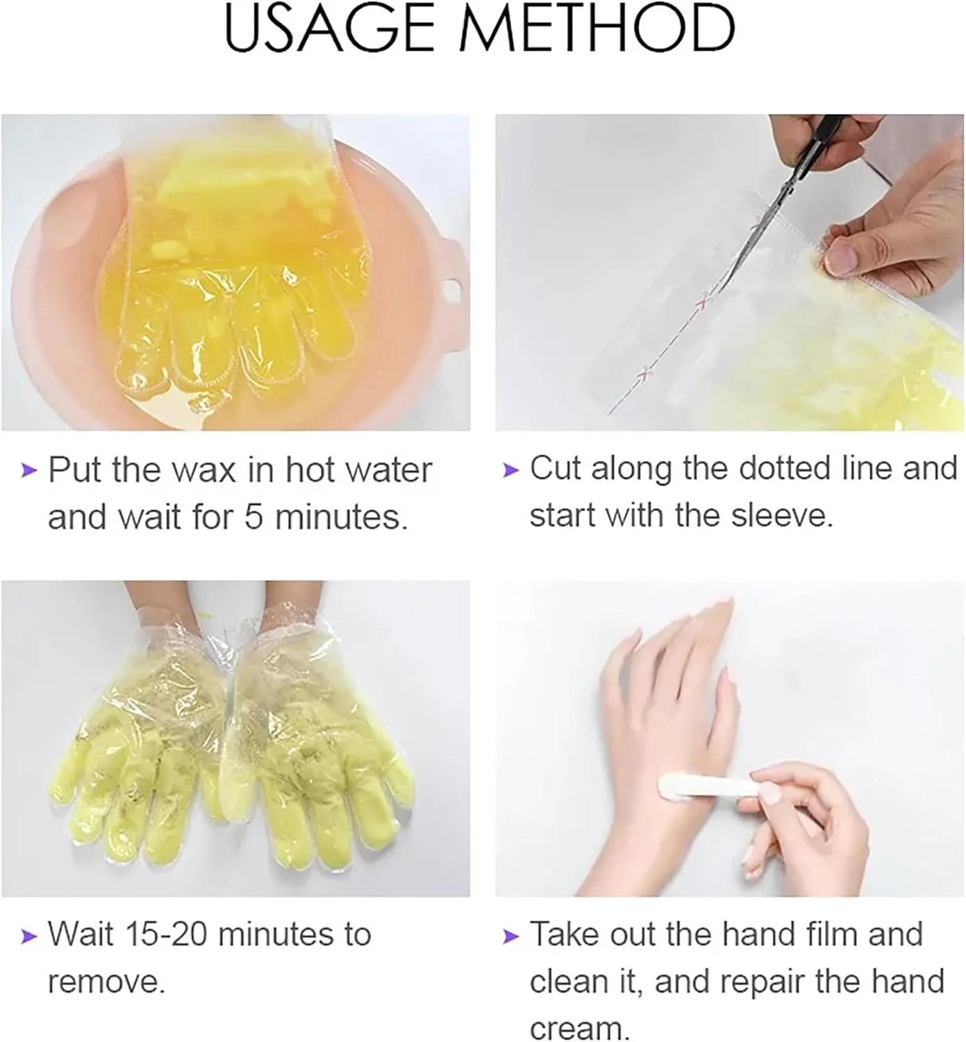 پارافین برانسون برای دست و پا، آسترهای یکبار مصرف دست و پا با دهانه الاستیک مناسب، دستکش پارافین و پاپوش زنانه، کیسه های پدیکور برای درمان حرارتی