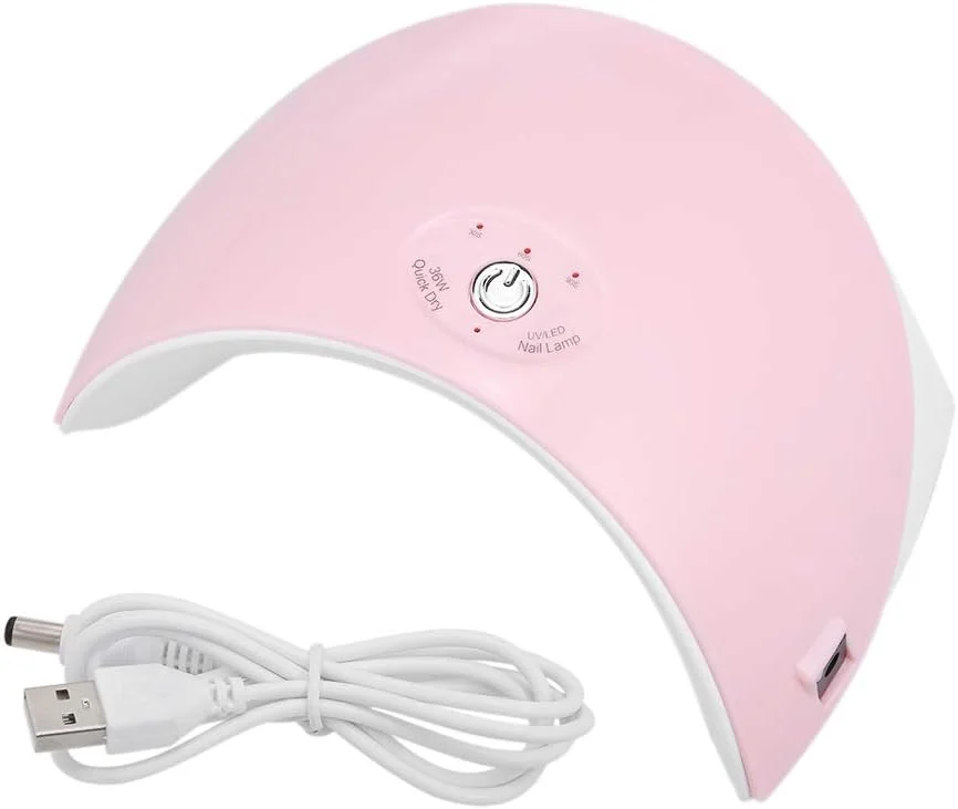 دستگاه خشک کن لاک ناخن UV LED 36 وات با 12 لامپ LED، مناسب برای خشک کردن ژل ناخن، ابزار طراحی ناخن و سالن