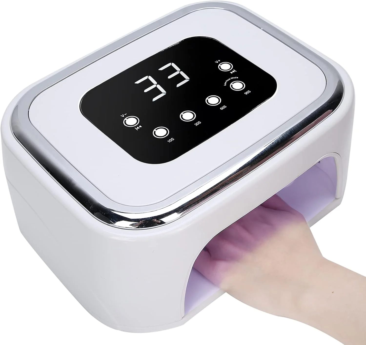 دستگاه خشک کن لاک ناخن، چراغ خشک کن ناخن بلوتوثی قابل شارژ برای فروشگاه مانیکور و ناخن های DIY (ترنسل)