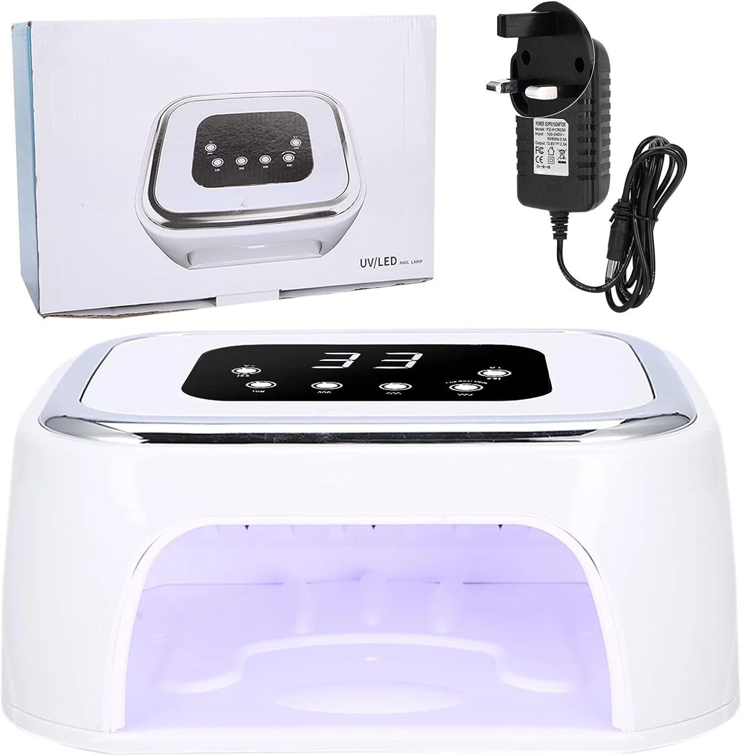 دستگاه خشک کن لاک ناخن، چراغ خشک کن ناخن بلوتوثی قابل شارژ برای فروشگاه مانیکور و ناخن های DIY (ترنسل)