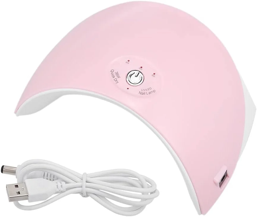 دستگاه خشک کن لاک ناخن UV LED 36 وات با 12 چراغ LED، مناسب برای خشک کردن ژل ناخن، ابزار طراحی ناخن سالن