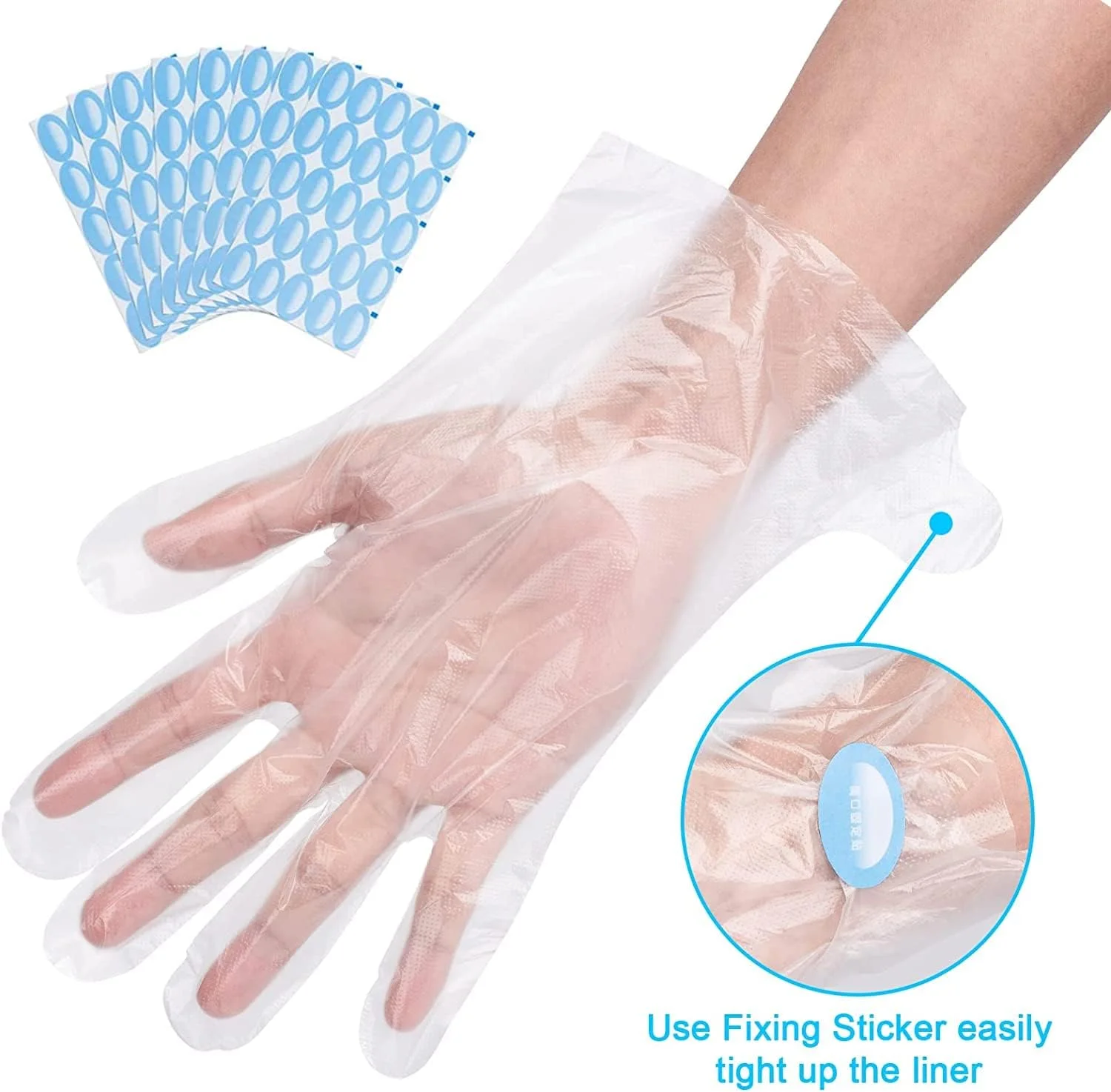 پوشش های حمام پارافین دست Premify، 100 عددی | کاورهای پلاستیکی بدون نشتی یکبار مصرف، لوازم جانبی مانیکور اسپا برای زنان و مردان به همراه 100 استیکر