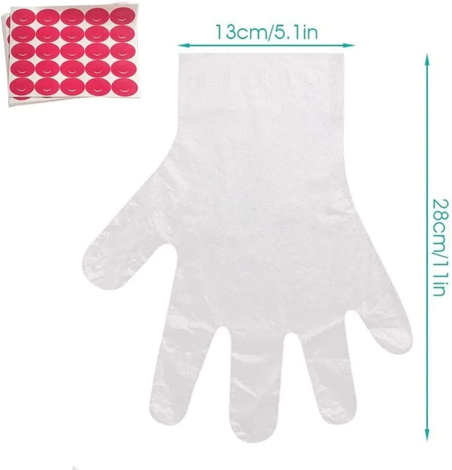 پوشش های حمام پارافین دست Premify، 100 عددی | کاورهای پلاستیکی بدون نشتی یکبار مصرف، لوازم جانبی مانیکور اسپا برای زنان و مردان به همراه 100 استیکر