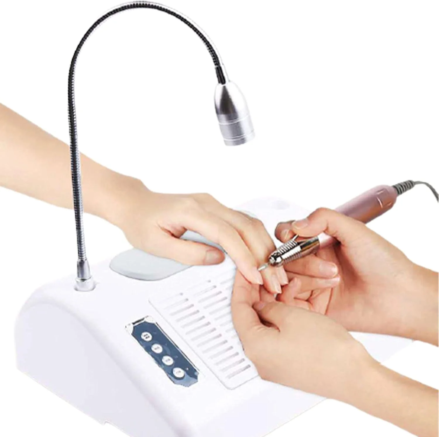 دستگاه مانیکور برقی 5 در 1، لامپ LED ناخن UV، جمع کننده گرد و غبار ناخن، خشک کن ناخن با لامپ LED رومیزی برای استفاده در سالن و منزل برای مانیکور ناخن های اکریلیک دستگاه مانیکور برقی 5 در 1، لامپ LED ناخن UV، جمع کننده گرد و غبار ناخن، خشک کن ناخن با لامپ LED رومیزی برای استفاده در سالن و منزل برای مانیکور ناخن های اکریلیک