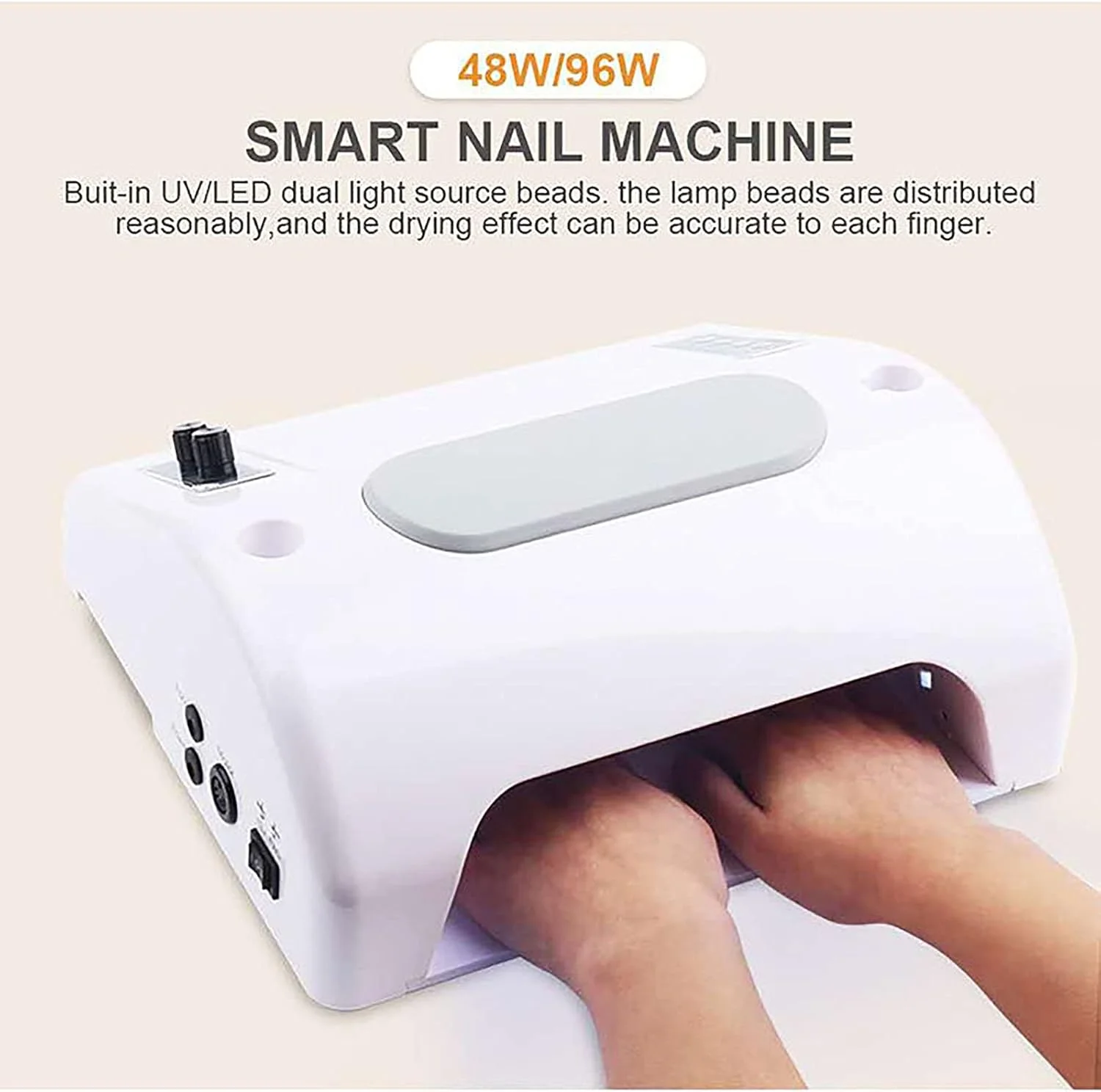 دستگاه مانیکور برقی 5 در 1، لامپ LED ناخن UV، جمع کننده گرد و غبار ناخن، خشک کن ناخن با لامپ LED رومیزی برای استفاده در سالن و منزل برای مانیکور ناخن های اکریلیک