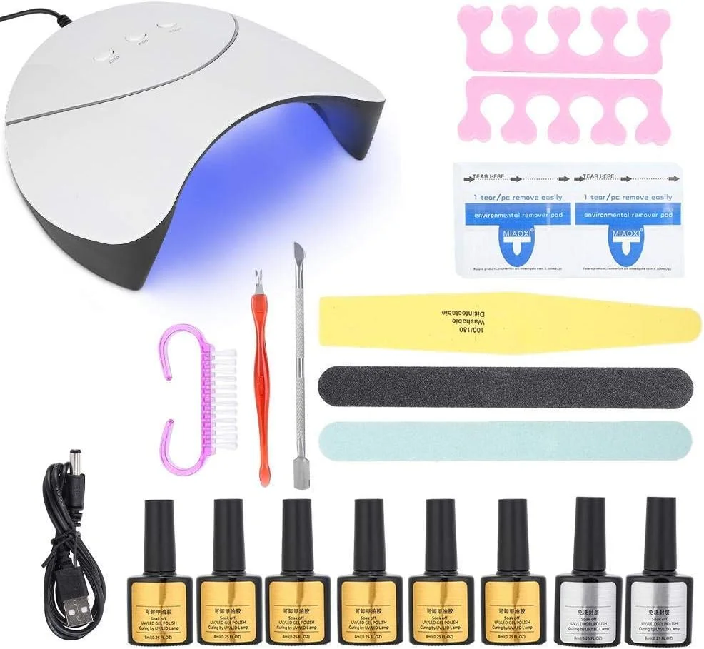 ست لاک ژل، خشک کن ناخن، لامپ LED یو وی، ست لاک 36 وات، دستگاه خشک کن سریع لاک ژل یو وی LED برای استفاده در منزل و سالن زیبایی (1#) ست لاک ژل، خشک کن ناخن، لامپ LED یو وی، ست لاک 36 وات، دستگاه خشک کن سریع لاک ژل یو وی LED برای استفاده در منزل و سالن زیبایی (1#)
