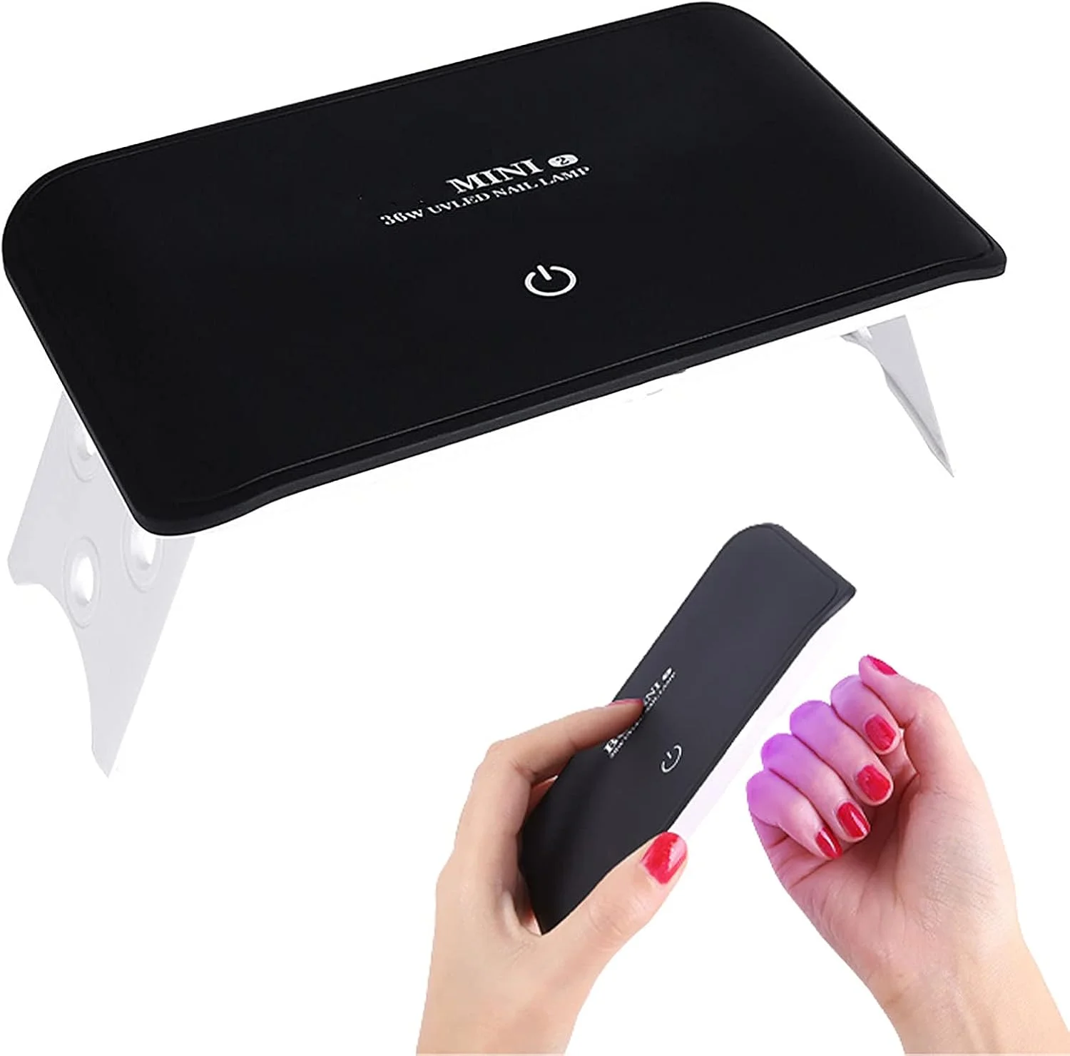 دستگاه خشک کن لاک ناخن تاشو با صفحه لمسی، لامپ UV قابل حمل 36 وات، دستگاه لاک خشک کن کمانی شکل USB برای ابزار مانیکور ناخن دستگاه خشک کن لاک ناخن تاشو با صفحه لمسی، لامپ UV قابل حمل 36 وات، دستگاه لاک خشک کن کمانی شکل USB برای ابزار مانیکور ناخن