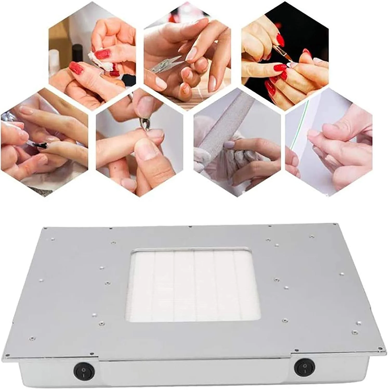 دستگاه جمع کننده گرد و غبار ناخن رومیزی با قدرت بالا، فیلتر رومیزی، جاروبرقی ناخن، دستگاه مانیکور سالن 48 وات