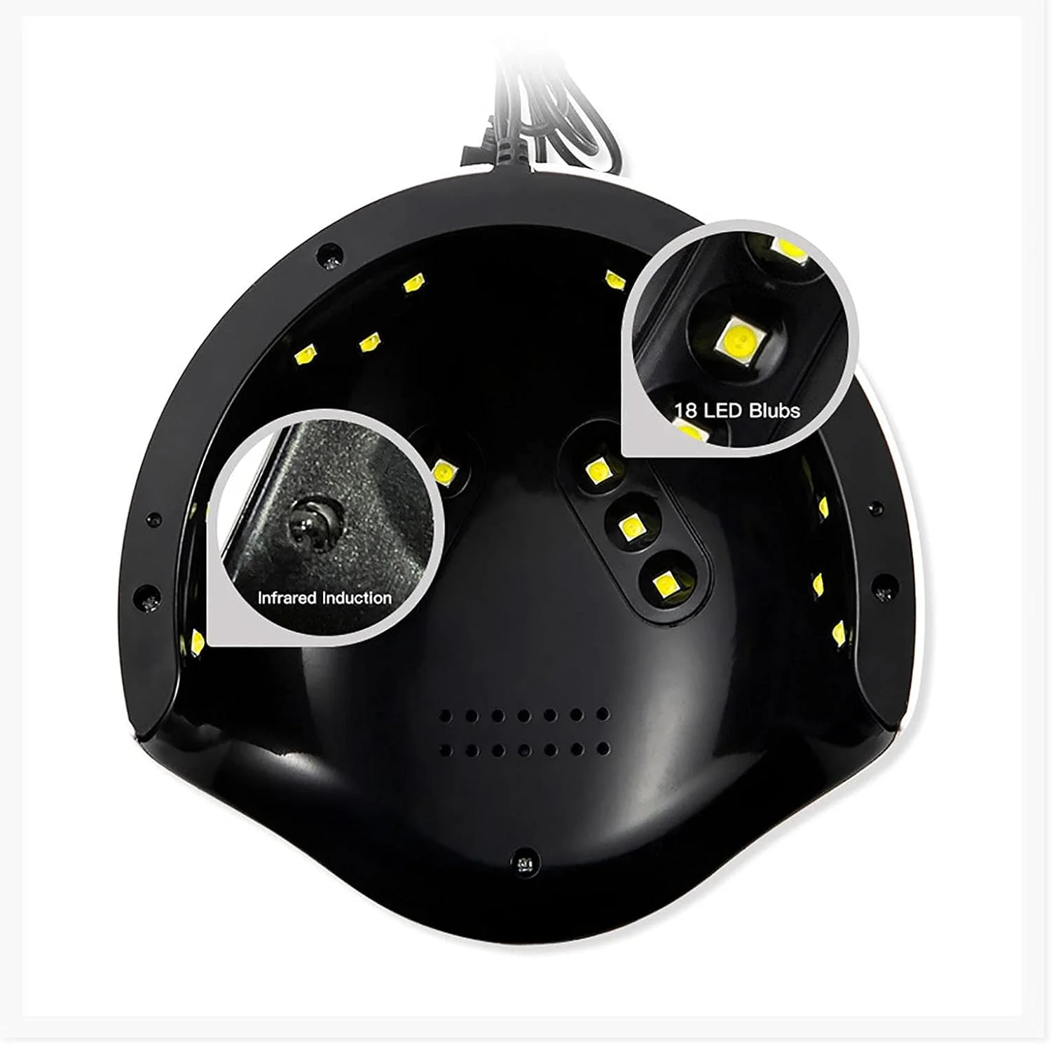 دستگاه خشک کن لاک ناخن UV LED ژل، سنسور مادون قرمز، تایمر، ابزار طراحی ناخن با دستکش ضد UV