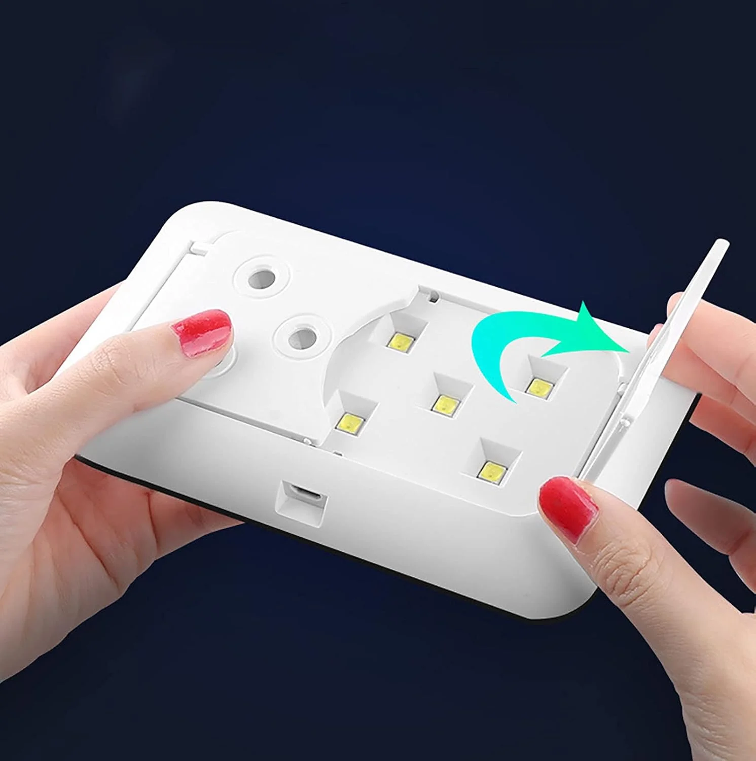 دستگاه خشک کن لاک ناخن تاشو با صفحه لمسی، لامپ UV قابل حمل 36 وات، دستگاه لاک خشک کن کمانی شکل USB برای ابزار مانیکور ناخن