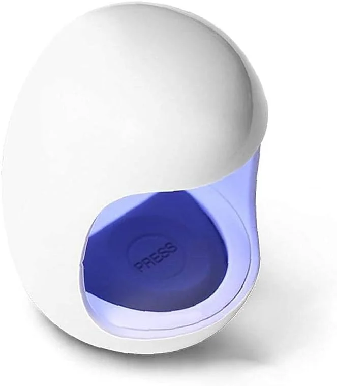 دستگاه خشک کن لاک ناخن LED UV سفید رنگ مدل تخم مرغی 6 وات، مناسب برای یک انگشت دستگاه خشک کن لاک ناخن LED UV سفید رنگ مدل تخم مرغی 6 وات، مناسب برای یک انگشت
