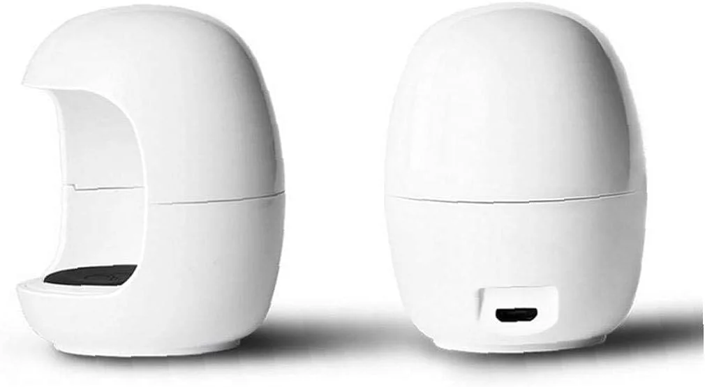 دستگاه خشک کن لاک ناخن LED UV سفید رنگ مدل تخم مرغی 6 وات، مناسب برای یک انگشت