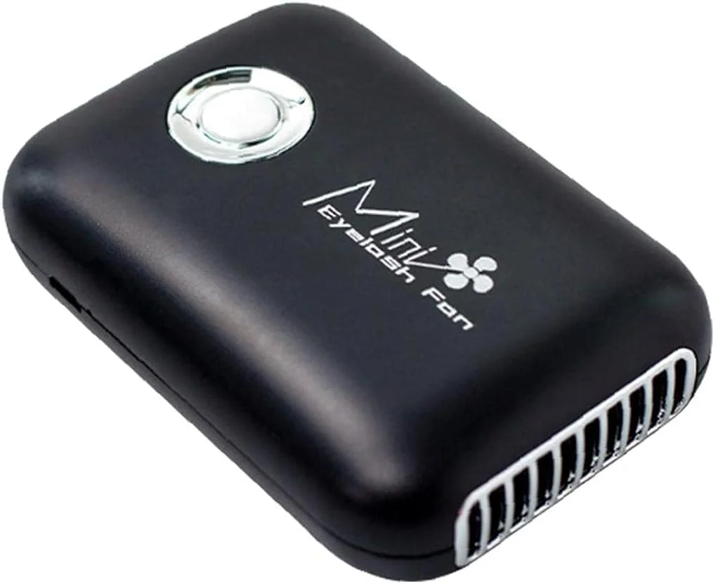 پنکه دستی مژه، مینی USB قابل شارژ، پنکه خنک کننده خشک کننده سریع، ابزار آرایش مشکی، مینی سشوار