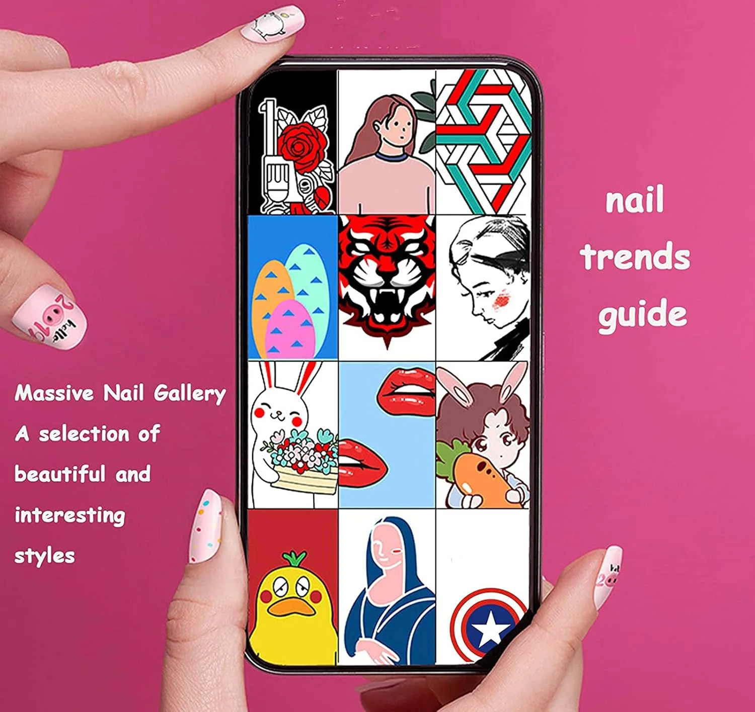 دستگاه چاپ ناخن سه بعدی اتوماتیک با صفحه لمسی، ست مانیکور سالن ناخن به همراه بسته برس لاک ناخن و لامپ خشک کن ناخن با بیش از 1500 طرح