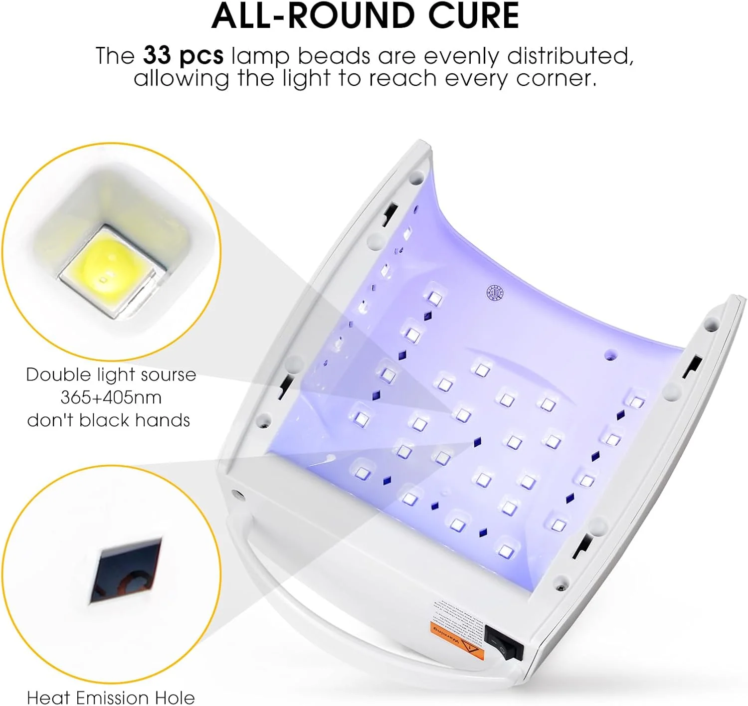 دستگاه خشک کن لاک ناخن LED یو وی شارژی 48 وات، خشک کن سریع بی سیم لاک ژل با 4 تنظیمات تایمر، دستگاه خشک کننده سریع حرفه ای با صفحه نمایش و سنسور خودکار برای سالن و خانه