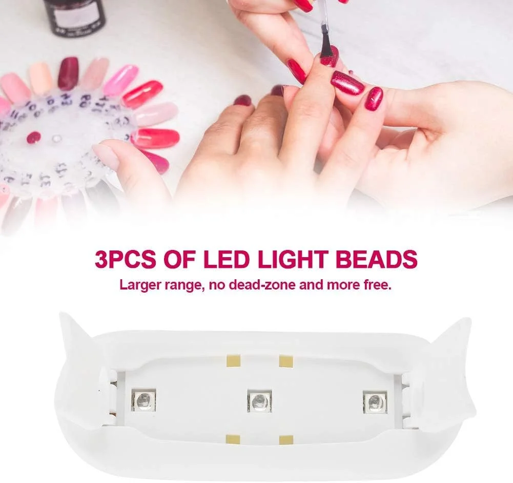 دستگاه خشک کن ناخن کوچک، دستگاه نور درمانی UV قابل حمل، لامپ LED کوچک ناخن، ابزار لاک ناخن، لامپ پخت لاک ناخن برای لاک های ژلی دستگاه خشک کن ناخن کوچک، دستگاه نور درمانی UV قابل حمل، لامپ LED کوچک ناخن، ابزار لاک ناخن، لامپ پخت لاک ناخن برای لاک های ژلی