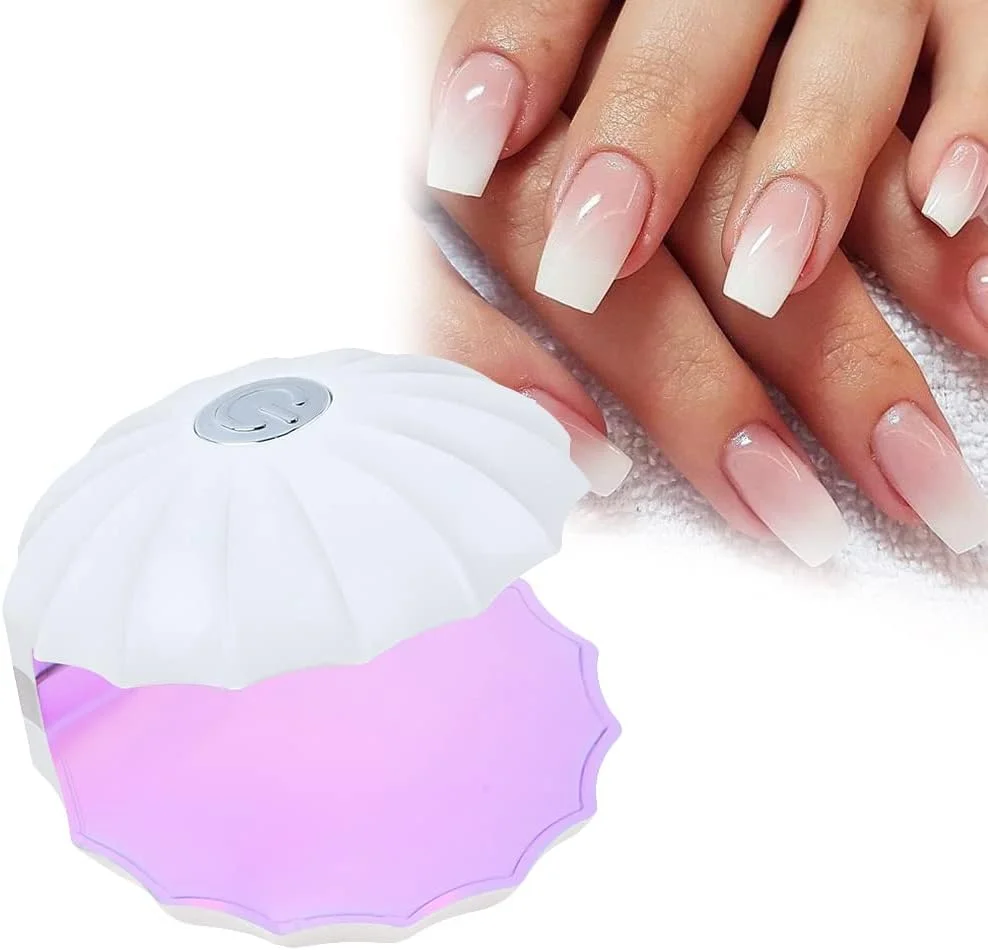 چراغ UV LED ناخن کوچک، طراحی بازشو 180 درجه، خشک کن ناخن USB قابل حمل، چراغ LED ناخن برای خشک کردن همه ژل ها، چراغ LED UV خورشیدی 18 واتی با خشک شدن سریع برای یک انگشت