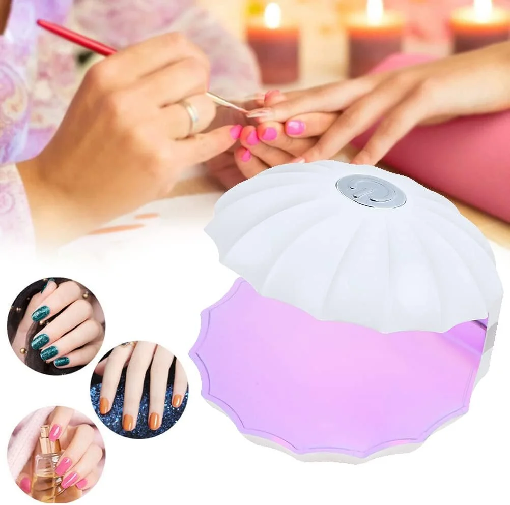 چراغ UV LED ناخن کوچک، طراحی بازشو 180 درجه، خشک کن ناخن USB قابل حمل، چراغ LED ناخن برای خشک کردن همه ژل ها، چراغ LED UV خورشیدی 18 واتی با خشک شدن سریع برای یک انگشت