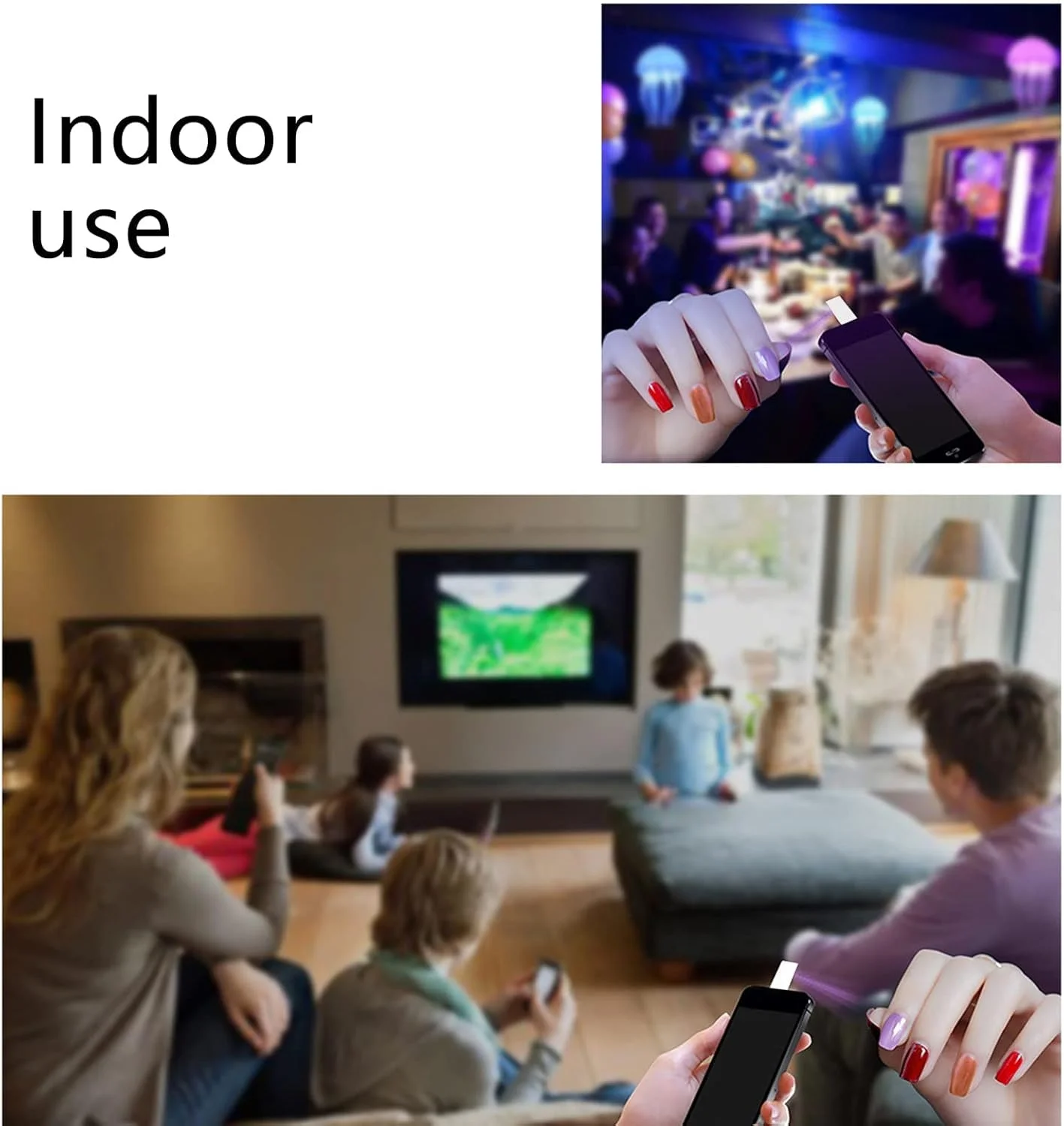 چراغ LED کوچک ناخن، چراغ کوچک ناخن برای مسافرت و کمپینگ بانوان، لوازم جانبی قابل حمل زیبایی ناخن با رابط Type-C، دو رنگ انتخابی