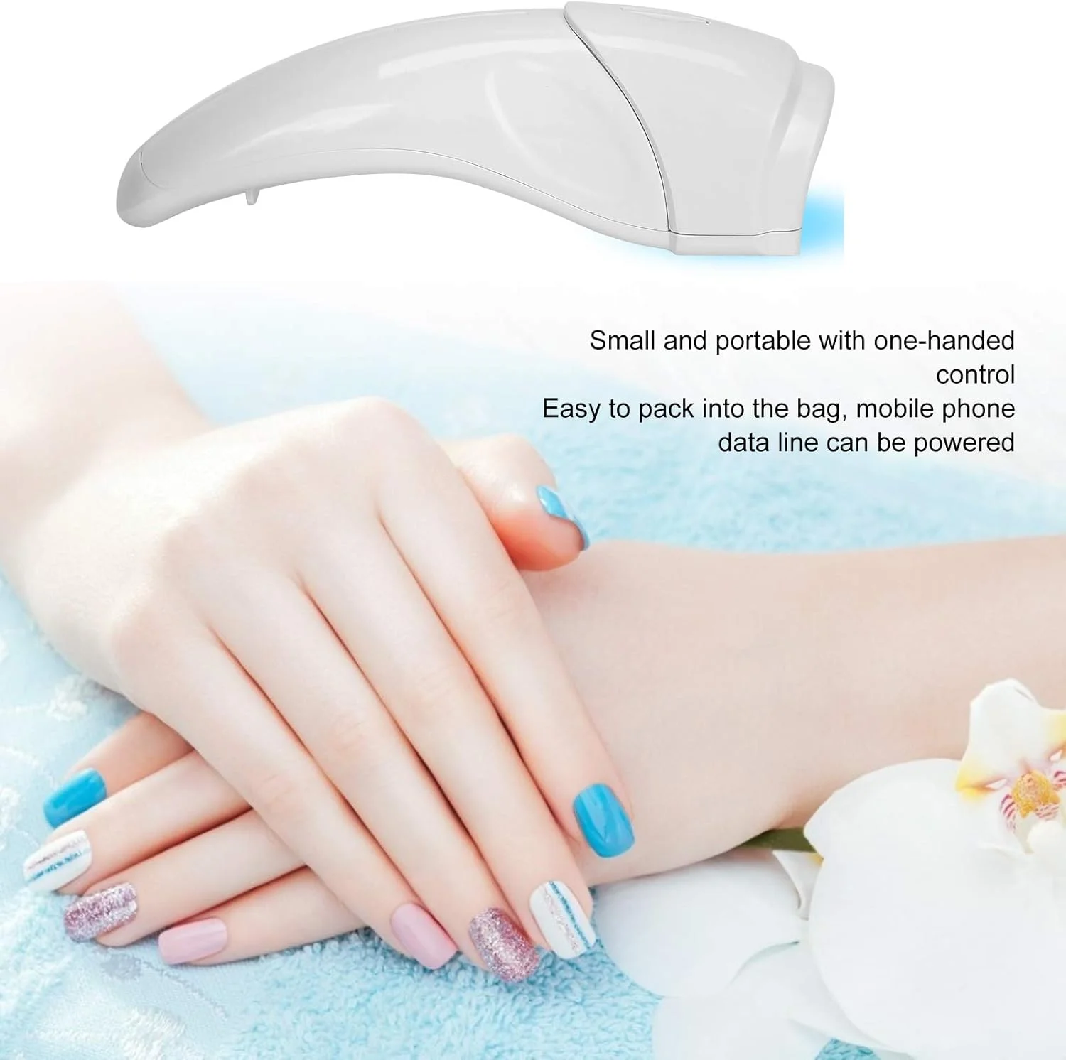 دستگاه خشک کن لاک ناخن UV، مینی LED با ساخت عالی برای استفاده خانگی و سالن های مانیکور دستگاه خشک کن لاک ناخن UV، مینی LED با ساخت عالی برای استفاده خانگی و سالن های مانیکور