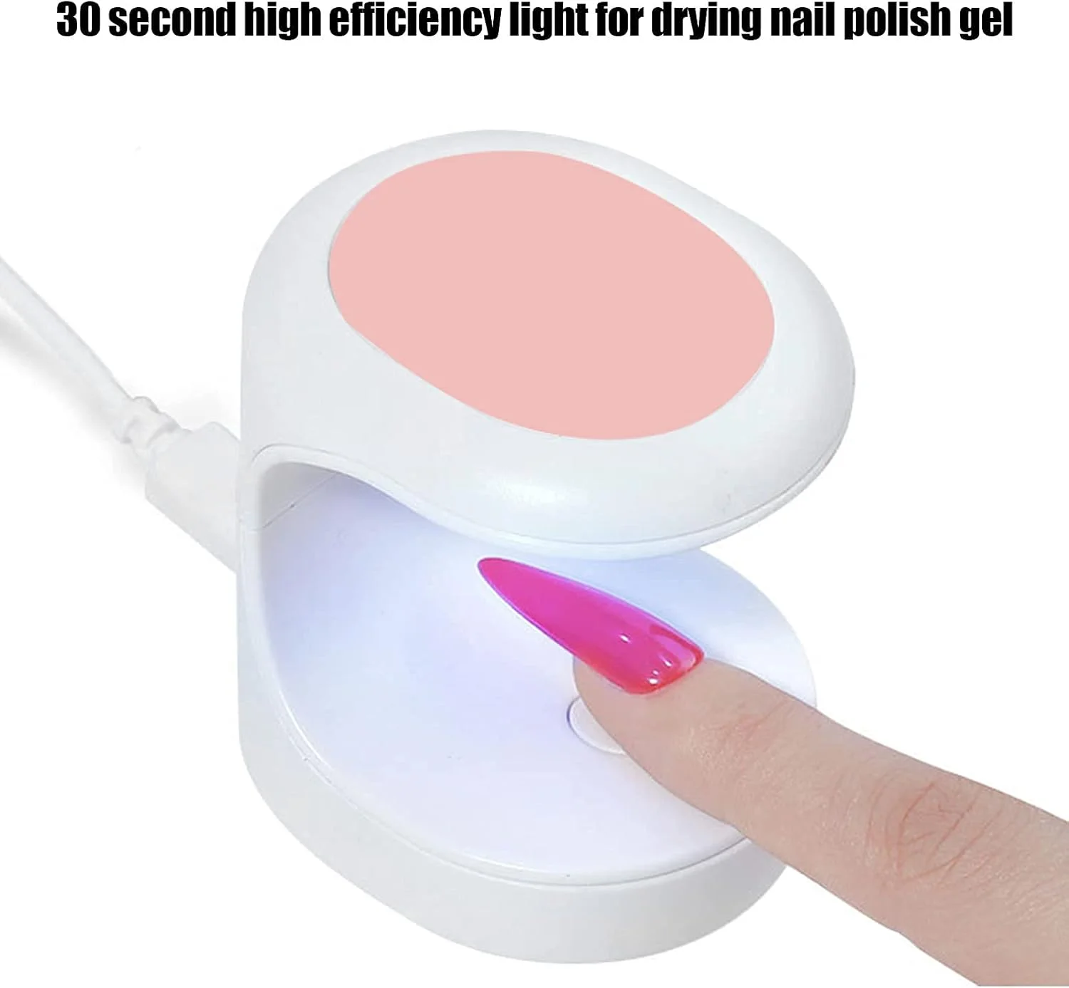 چراغ LED کوچک UV با دو منبع نور، دستگاه خشک کن لاک ژل ناخن 16 واتی