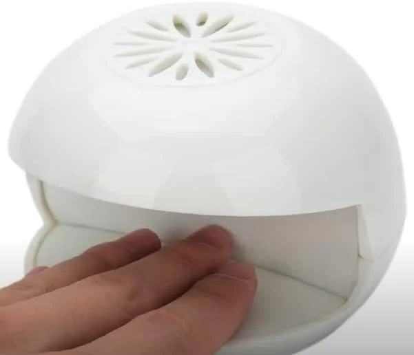 دو عدد مینی فن خشک کننده لاک ناخن | ابزار هنری ناخن با سایز کوچک و مناسب مسافرت (سفید)