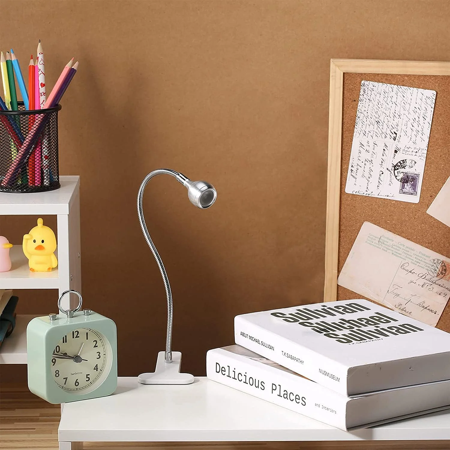 چراغ ال ای دی یو وی، چراغ کوچک یو وی برای ناخن های ژلی، لامپ یو وی با ورودی 5 ولت USB، چراغ فلاش کیور با اتصالات و گردن غازی، مینی لامپ ناخن برای خشک کردن ژل ناخن (نقره ای، 1 عدد)