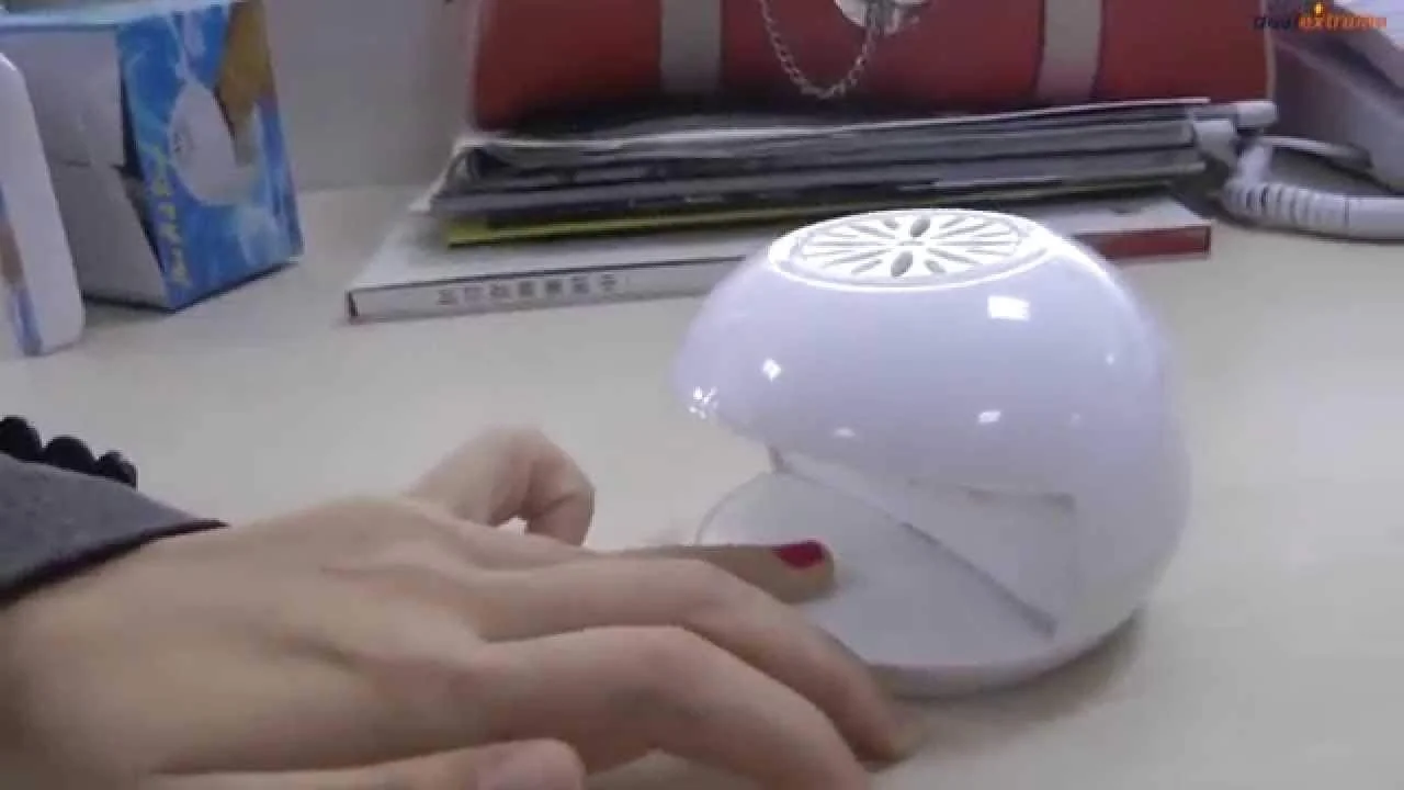 دو عدد مینی فن خشک کننده لاک ناخن | ابزار هنری ناخن با سایز کوچک و مناسب مسافرت (سفید)