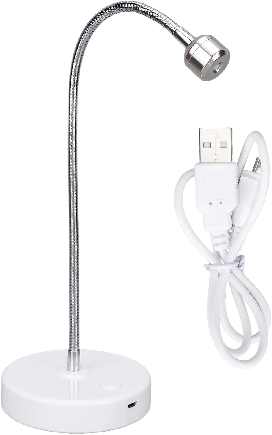 چراغ LED UV ناخن Brrnoo، چراغ خشک کننده لاک ژل 3 وات با گردن غازی USB، نور بدون دست چرخشی، خشک کن سریع لاک ناخن، ابزار دکور مانیکور برای سالن، خانه و DIY