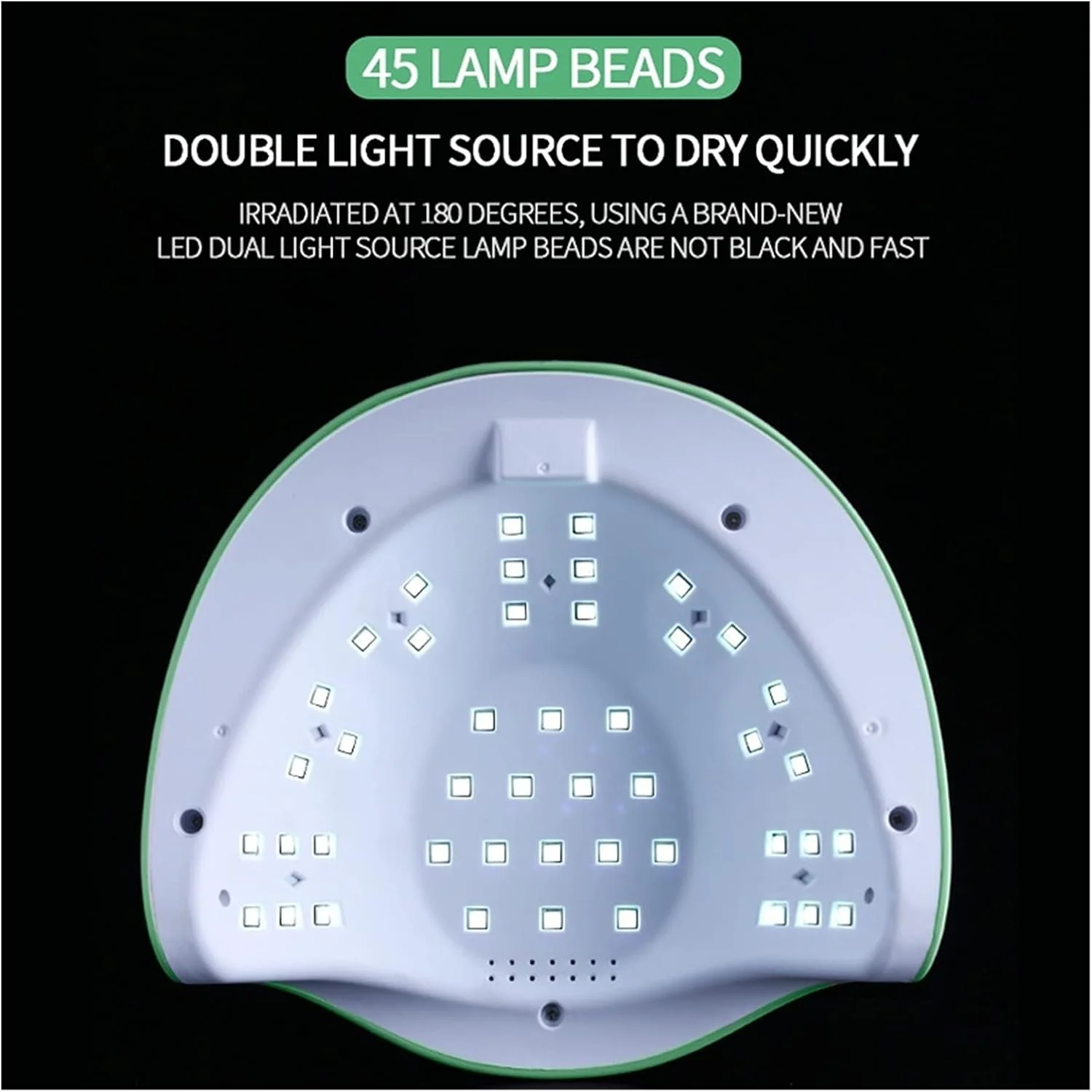 دستگاه خشک کن لاک ناخن LED، مناسب برای مانیکور و پدیکور، دارای سنسور حرکتی و صفحه نمایش LCD (رنگ: سبز)