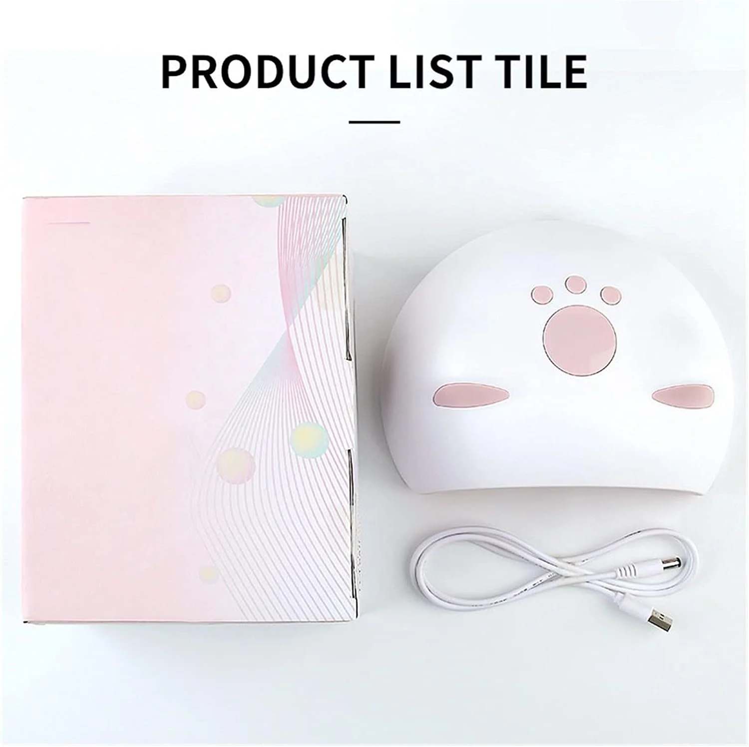 چراغ LED ناخن طرح گربه، خشک کن ناخن 60 وات، چراغ برای خشک کردن لاک ژل ناخن، با سنسور حرکتی و صفحه نمایش LCD برای مانیکور و پدیکور