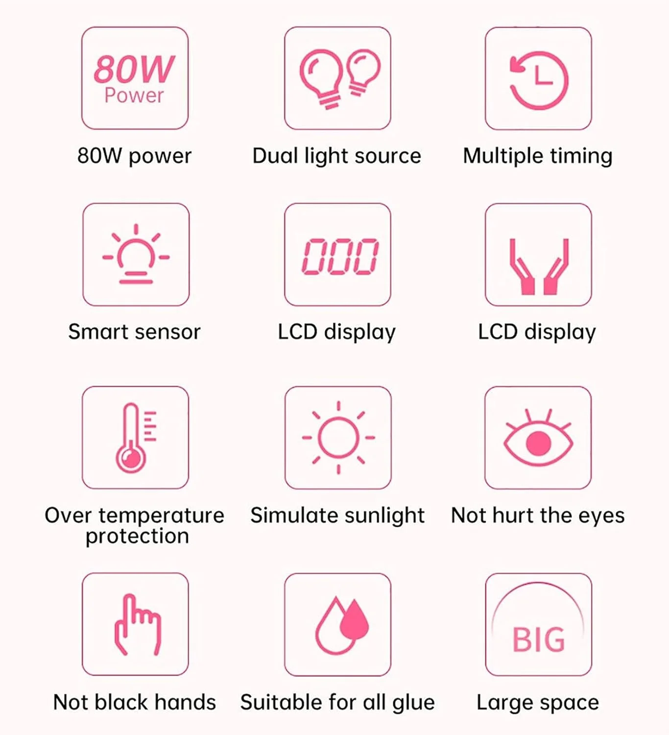 دستگاه خشک کن لاک ناخن LED مدل 80 وات مناسب برای مانیکور، خشک کننده حرفه ای لاک ژل با 36 لامپ LED، دارای تایمر و سنسور هوشمند برای مانیکور و پدیکور (رنگ: سفید 80 وات) دستگاه خشک کن لاک ناخن LED مدل 80 وات مناسب برای مانیکور، خشک کننده حرفه ای لاک ژل با 36 لامپ LED، دارای تایمر و سنسور هوشمند برای مانیکور و پدیکور (رنگ: سفید 80 وات)