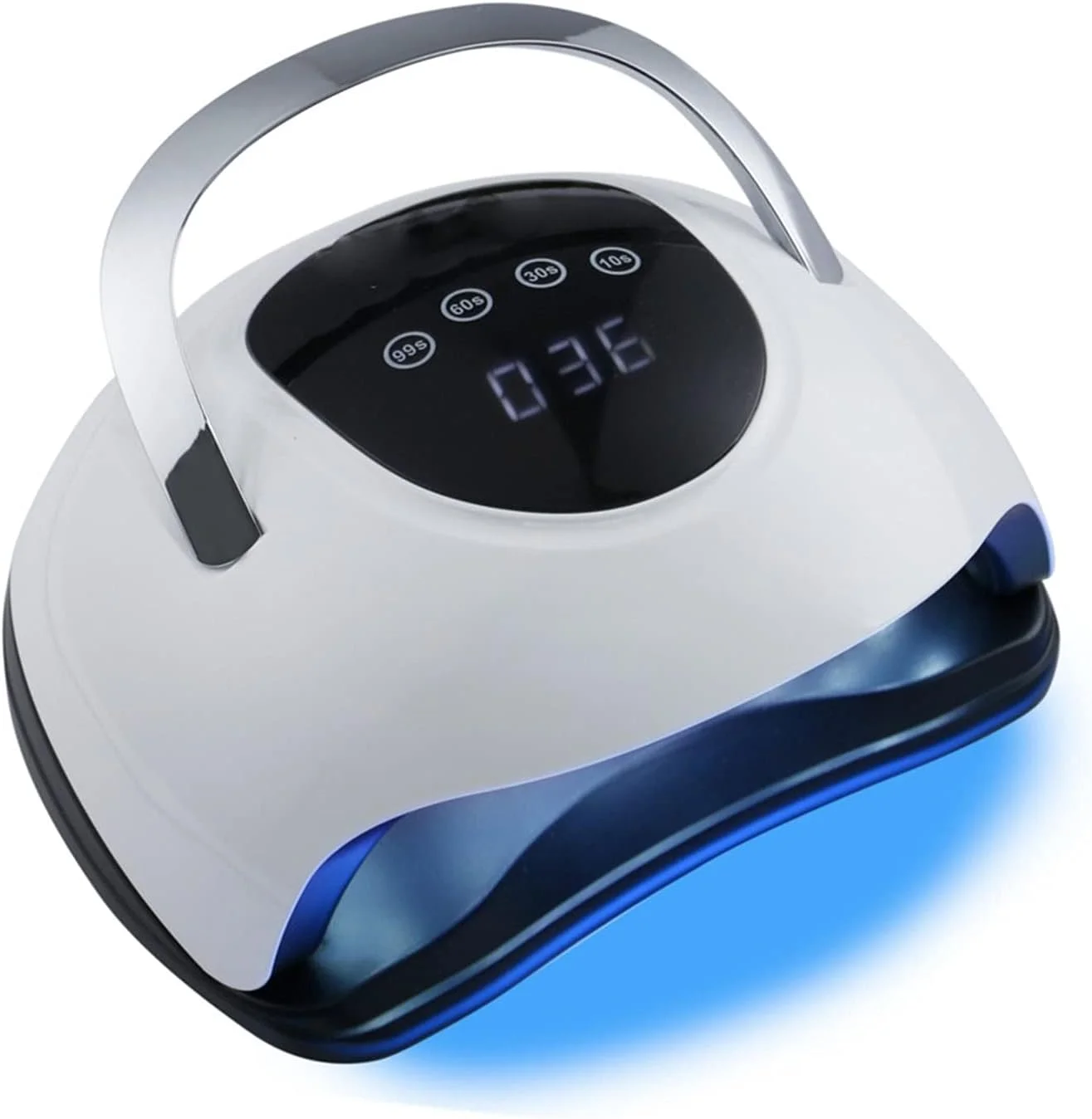 دستگاه خشک کن لاک ناخن ال ای دی 114 وات با 57 لامپ ال ای دی، خشک کننده سریع لاک ژل ناخن، مناسب مانیکور و پدیکور حرفه ای (رنگ: X9)