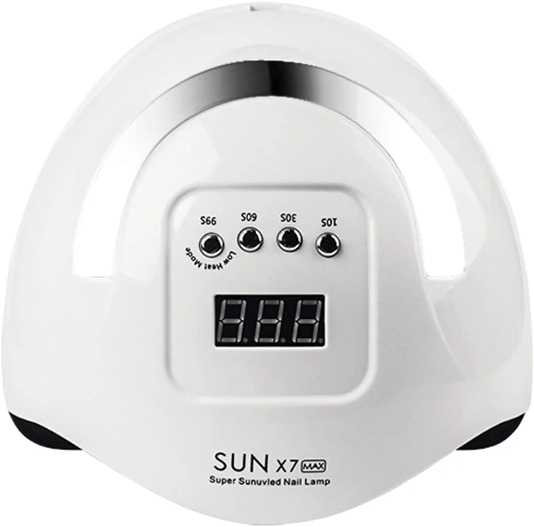 دستگاه خشک کن لاک ناخن UV LED 180 وات با 57 عدد لامپ LED، دارای 4 تنظیمات تایمر، دسته تاشو، صفحه نمایش LED و سنسور خودکار، مناسب برای استفاده خانگی و سالن دستگاه خشک کن لاک ناخن UV LED 180 وات با 57 عدد لامپ LED، دارای 4 تنظیمات تایمر، دسته تاشو، صفحه نمایش LED و سنسور خودکار، مناسب برای استفاده خانگی و سالن