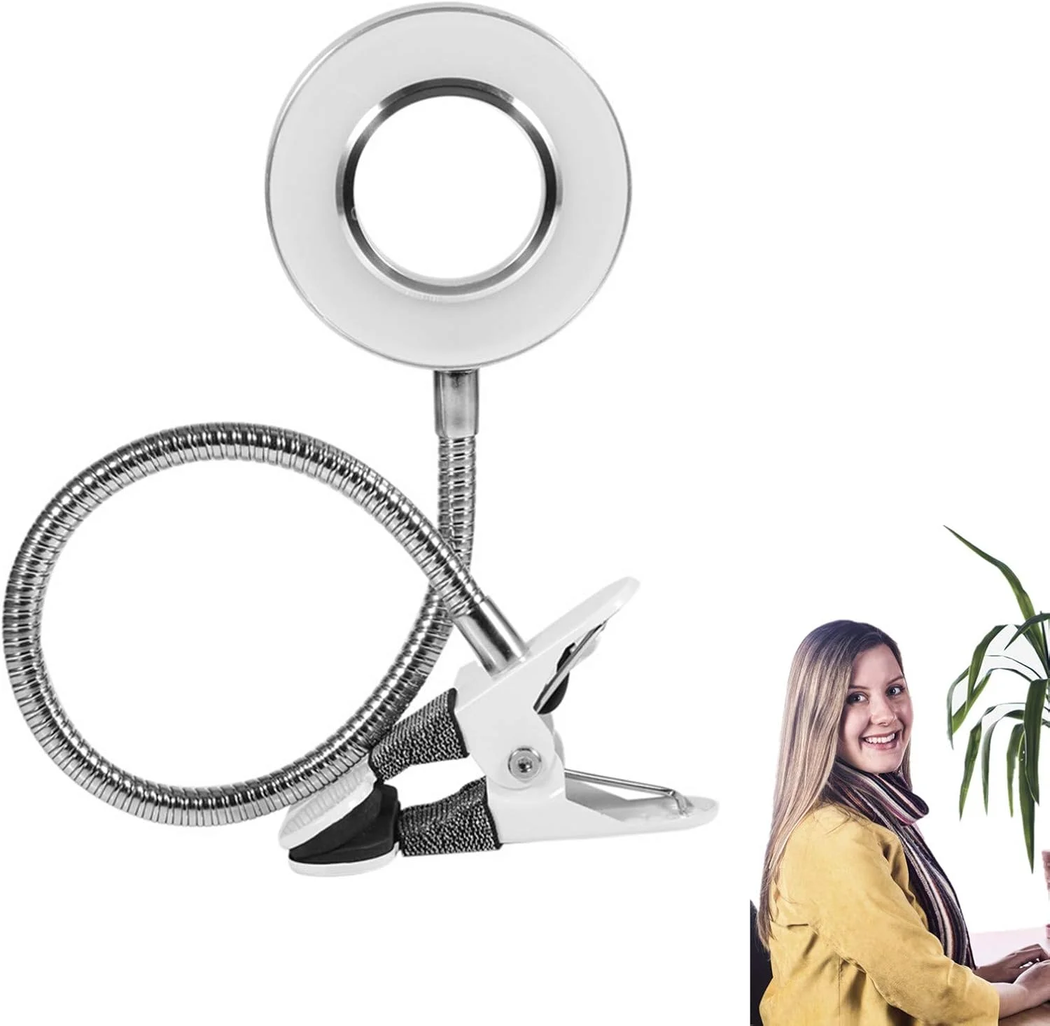 چراغ LED رومیزی گیره دار، چراغ تاتو قابل حمل، چراغ سرد USB برای زیبایی، ناخن، آرایش و استفاده کنار تخت چراغ LED رومیزی گیره دار، چراغ تاتو قابل حمل، چراغ سرد USB برای زیبایی، ناخن، آرایش و استفاده کنار تخت