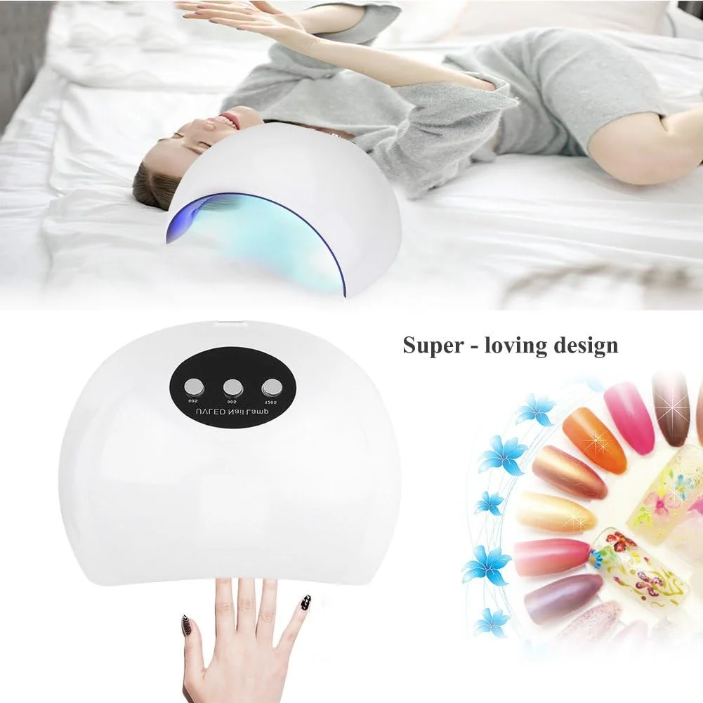 دستگاه خشک کن لاک ناخن UVLED، طراحی فوق العاده قابل حمل و شیک 24 وات، مناسب برای خشک کردن لاک ناخن و ابزارهای هنری ناخن