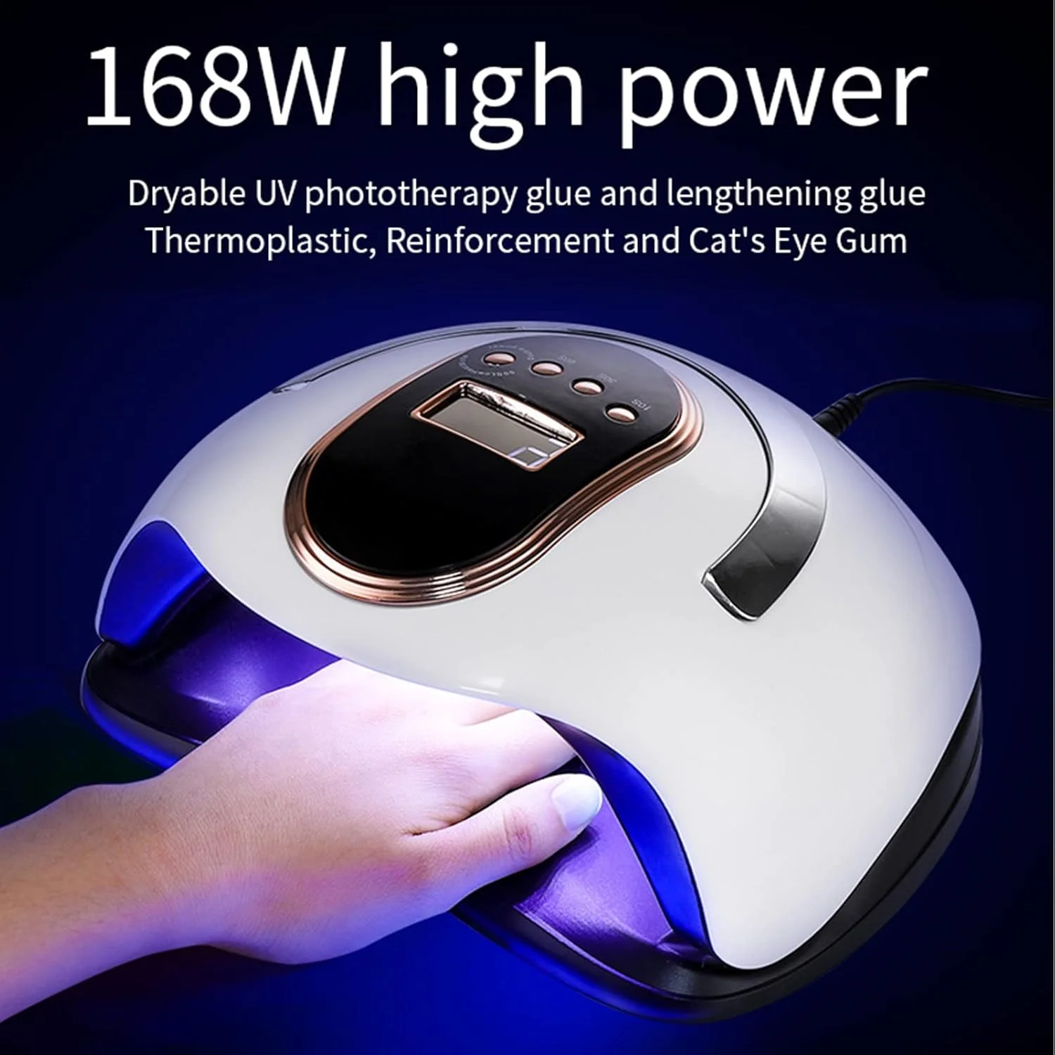 دستگاه خشک کن لاک ناخن UV LED 168 وات، چراغ هوشمند ناخن، 36 لامپ با قابلیت خشک کردن سریع، 4 تایمر با حسگر خودکار، دسته قابل حمل و فضای بزرگ، مناسب برای انگشتان دست و پا دستگاه خشک کن لاک ناخن UV LED 168 وات، چراغ هوشمند ناخن، 36 لامپ با قابلیت خشک کردن سریع، 4 تایمر با حسگر خودکار، دسته قابل حمل و فضای بزرگ، مناسب برای انگشتان دست و پا