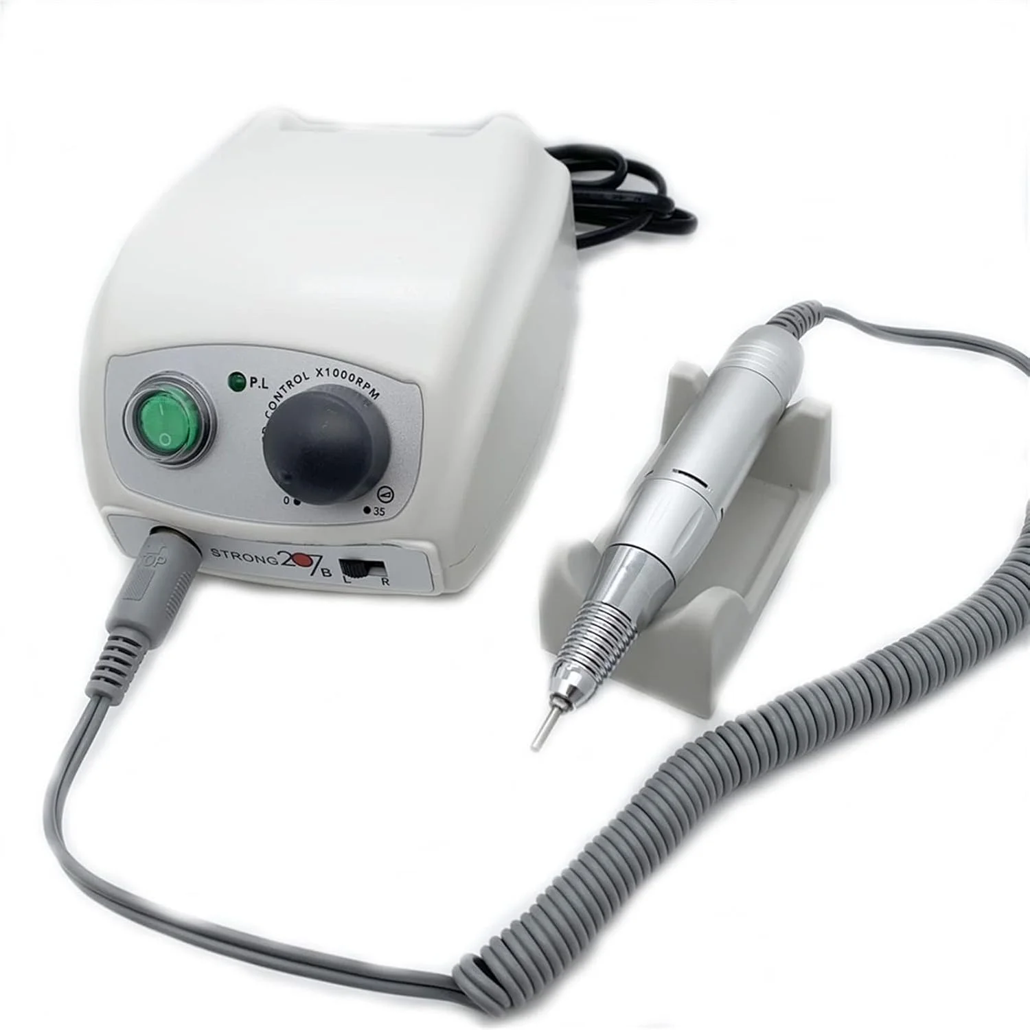 جعبه کنترل 65 واتی مدل Strong 207b با سرعت 35000 دور در دقیقه، ابزار هنری ناخن، هندپیس، تجهیزات سوهان ناخن، دستگاه مانیکور، ست سوهان ناخن (رنگ: خاکی تیره، سایز: EU) جعبه کنترل 65 واتی مدل Strong 207b با سرعت 35000 دور در دقیقه، ابزار هنری ناخن، هندپیس، تجهیزات سوهان ناخن، دستگاه مانیکور، ست سوهان ناخن (رنگ: خاکی تیره، سایز: EU)