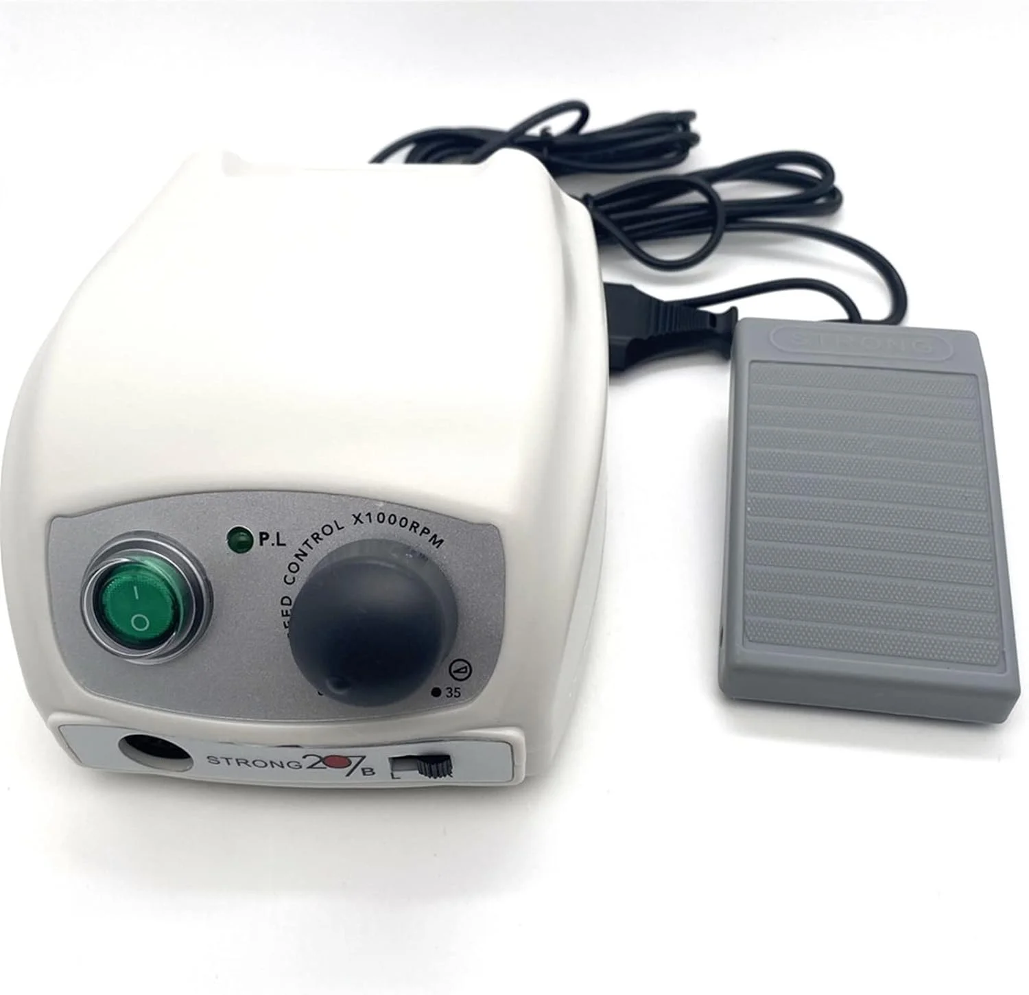 جعبه کنترل 65 واتی مدل Strong 207b با سرعت 35000 دور در دقیقه، ابزار هنری ناخن، هندپیس، تجهیزات سوهان ناخن، دستگاه مانیکور، ست سوهان ناخن (رنگ: خاکی تیره، سایز: EU) جعبه کنترل 65 واتی مدل Strong 207b با سرعت 35000 دور در دقیقه، ابزار هنری ناخن، هندپیس، تجهیزات سوهان ناخن، دستگاه مانیکور، ست سوهان ناخن (رنگ: خاکی تیره، سایز: EU)