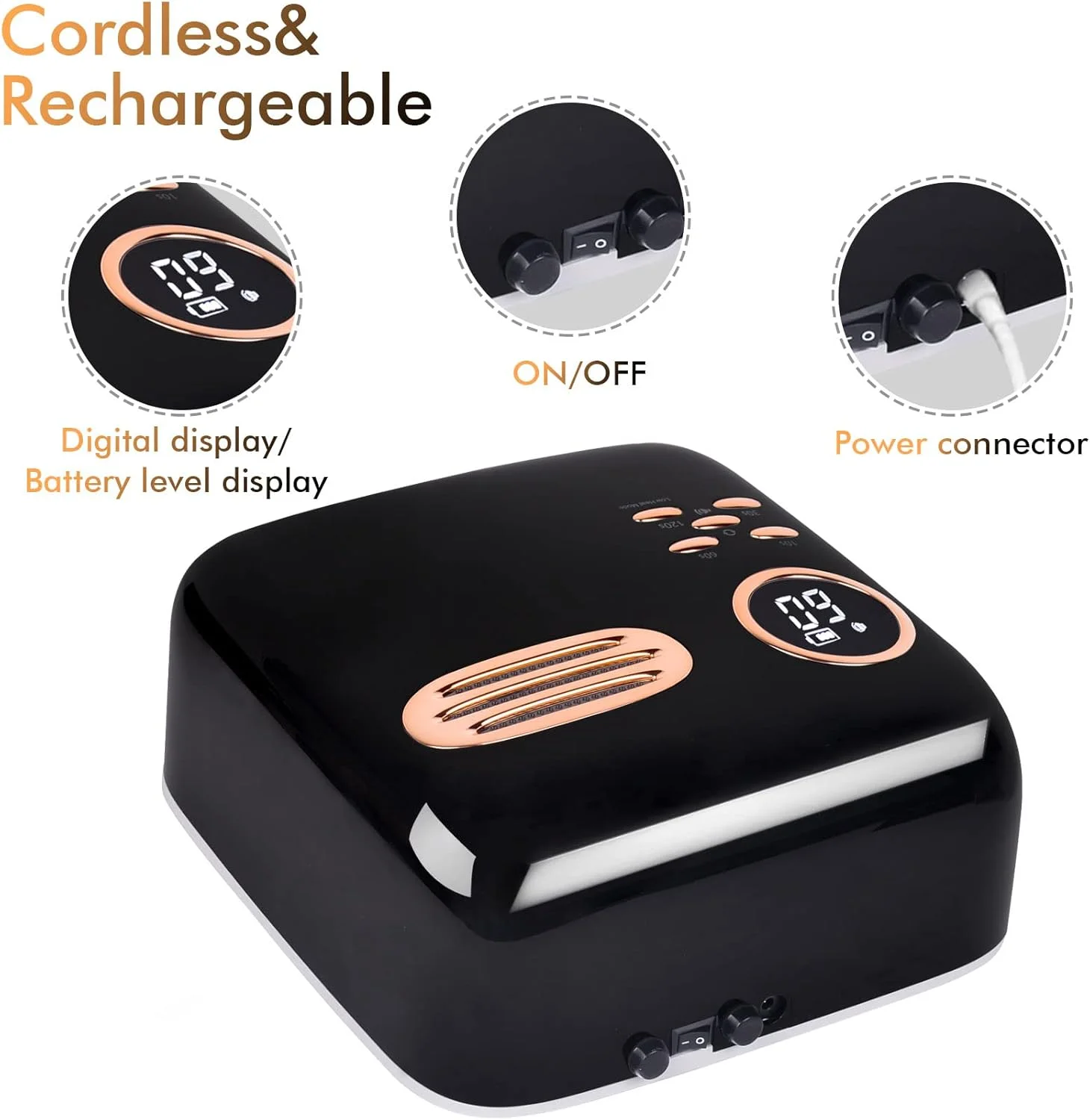 دستگاه خشک کن لاک ناخن ال ای دی UV بی سیم 72 وات، دستگاه خشک کن لاک ناخن قابل شارژ برای مانیکور و پدیکور، لامپ فر کننده سریع لاک ناخن با سنسور اتوماتیک 4 تنظیم تایمر دستگاه خشک کن لاک ناخن ال ای دی UV بی سیم 72 وات، دستگاه خشک کن لاک ناخن قابل شارژ برای مانیکور و پدیکور، لامپ فر کننده سریع لاک ناخن با سنسور اتوماتیک 4 تنظیم تایمر