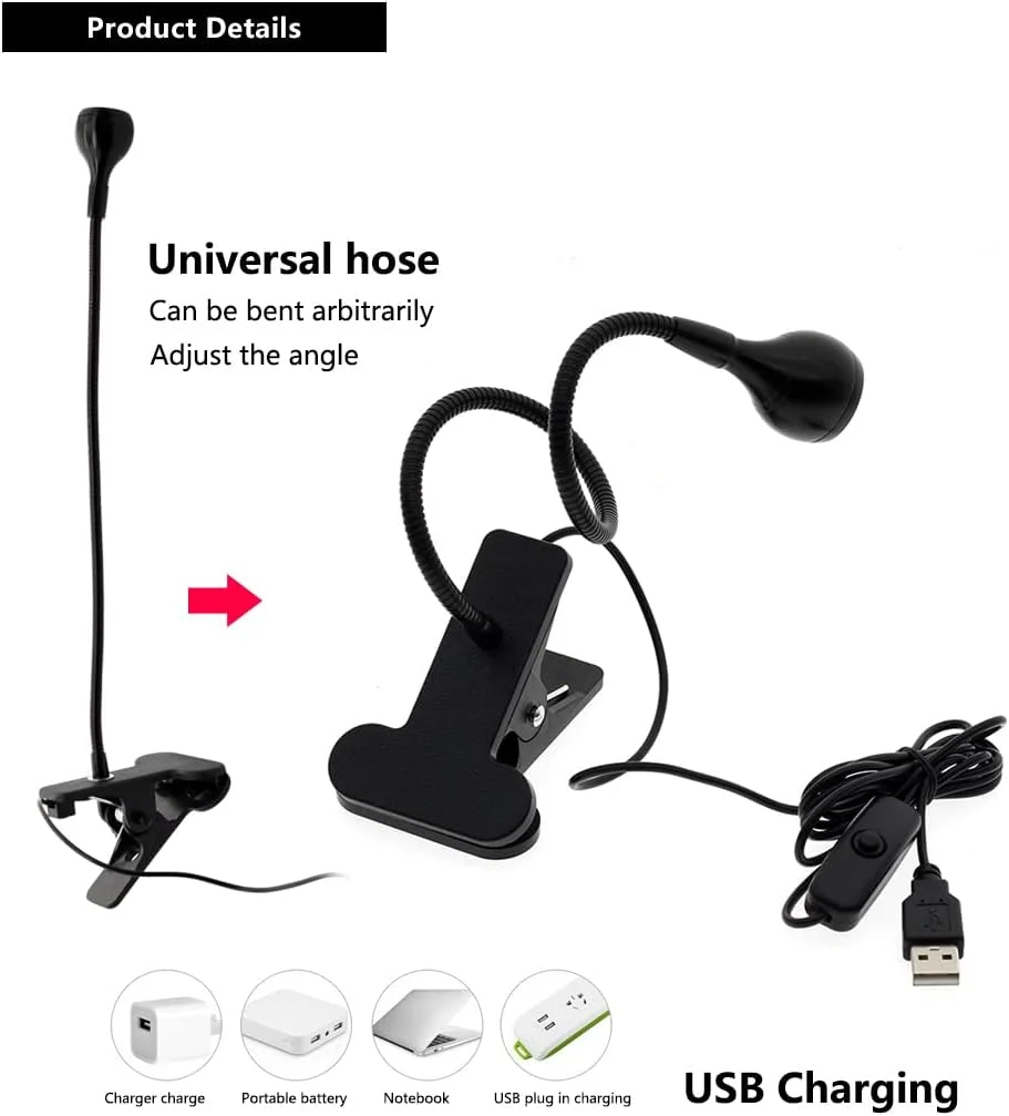 لامپ نور سیاه فرابنفش ال ای دی USB KLAZZ با گردن غازی و گیره برای خشک کردن ژل ناخن و مواد فرابنفش، سری ناخن، اتصال آسان، قابل حمل، تشخیص لکه، رنگ فلورسنت لامپ نور سیاه فرابنفش ال ای دی USB KLAZZ با گردن غازی و گیره برای خشک کردن ژل ناخن و مواد فرابنفش، سری ناخن، اتصال آسان، قابل حمل، تشخیص لکه، رنگ فلورسنت