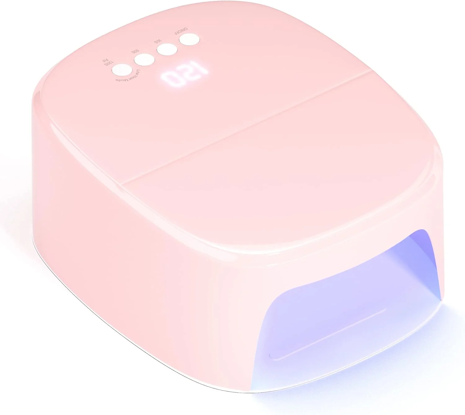 چراغ ال ای دی ناخن بی سیم BETE، خشک کن ناخن ال ای دی 60 واتی قابل شارژ برای خشک کردن لاک ناخن و دارای پورت USB برای شارژ تلفن و دریل ناخن، خشک کن ناخن صورتی رنگ قابل حمل و حرفه ای