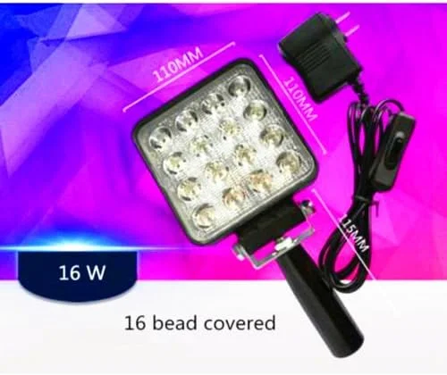 چراغ خشک کن UV دستی قابل حمل با توان بالا برای خشک کردن چسب UV (اندازه: 16 مهره + 365 نانومتر)