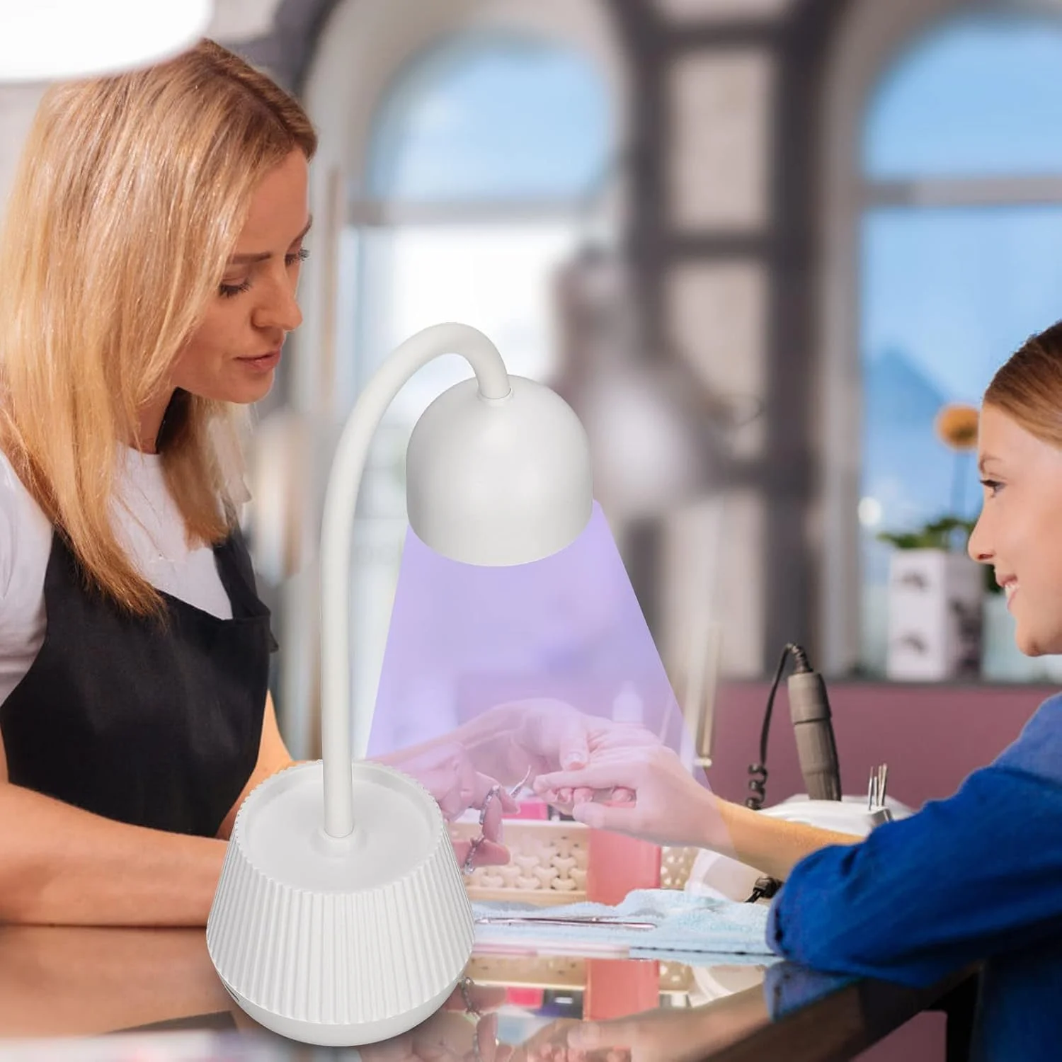 چراغ خشک کن ناخن Goshyda، لامپ خشک کننده لاک ناخن 24 وات، گردن غازی چرخان 360 درجه با شارژ USB، مناسب برای دوستداران ناخن، مبتدیان و مانیکور چراغ خشک کن ناخن Goshyda، لامپ خشک کننده لاک ناخن 24 وات، گردن غازی چرخان 360 درجه با شارژ USB، مناسب برای دوستداران ناخن، مبتدیان و مانیکور