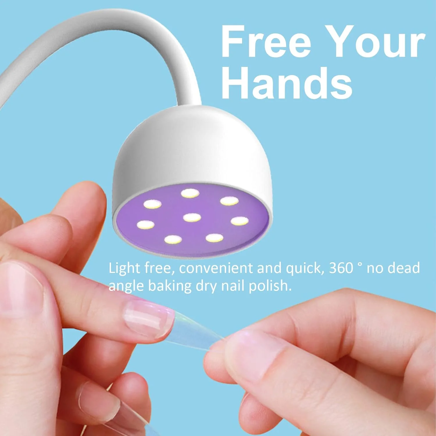 چراغ خشک کن ناخن Sanpyl، چراغ خشک کننده لاک ناخن 24 وات، خشک کن ژل ناخن چرخشی گردن غازی 360 درجه 365 نانومتر 405 نانومتر شارژ USB برای استفاده در سالن یا منزل چراغ خشک کن ناخن Sanpyl، چراغ خشک کننده لاک ناخن 24 وات، خشک کن ژل ناخن چرخشی گردن غازی 360 درجه 365 نانومتر 405 نانومتر شارژ USB برای استفاده در سالن یا منزل